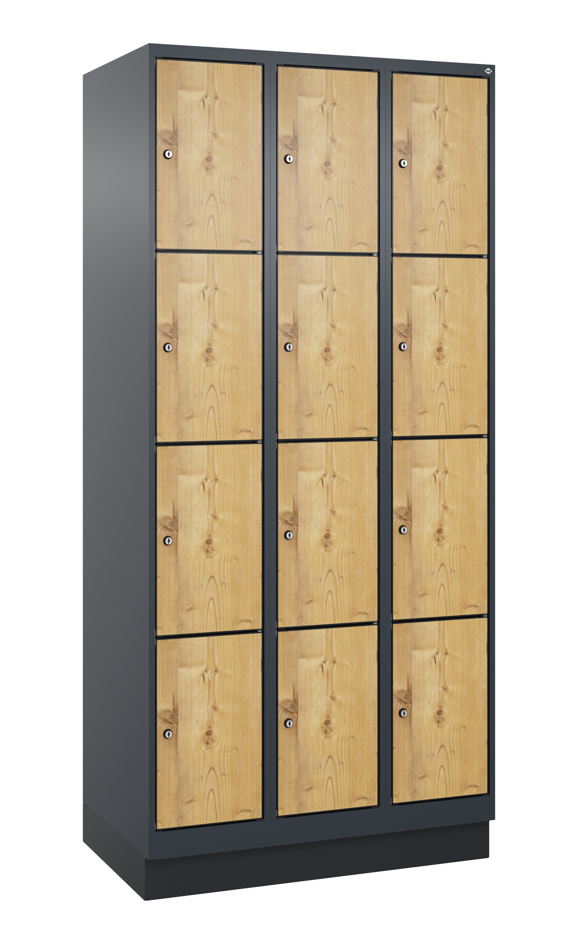 C+P Schlie�fachschrank Evolo PLUS, Sockel, 12 F�cher, 1950x900x500mm