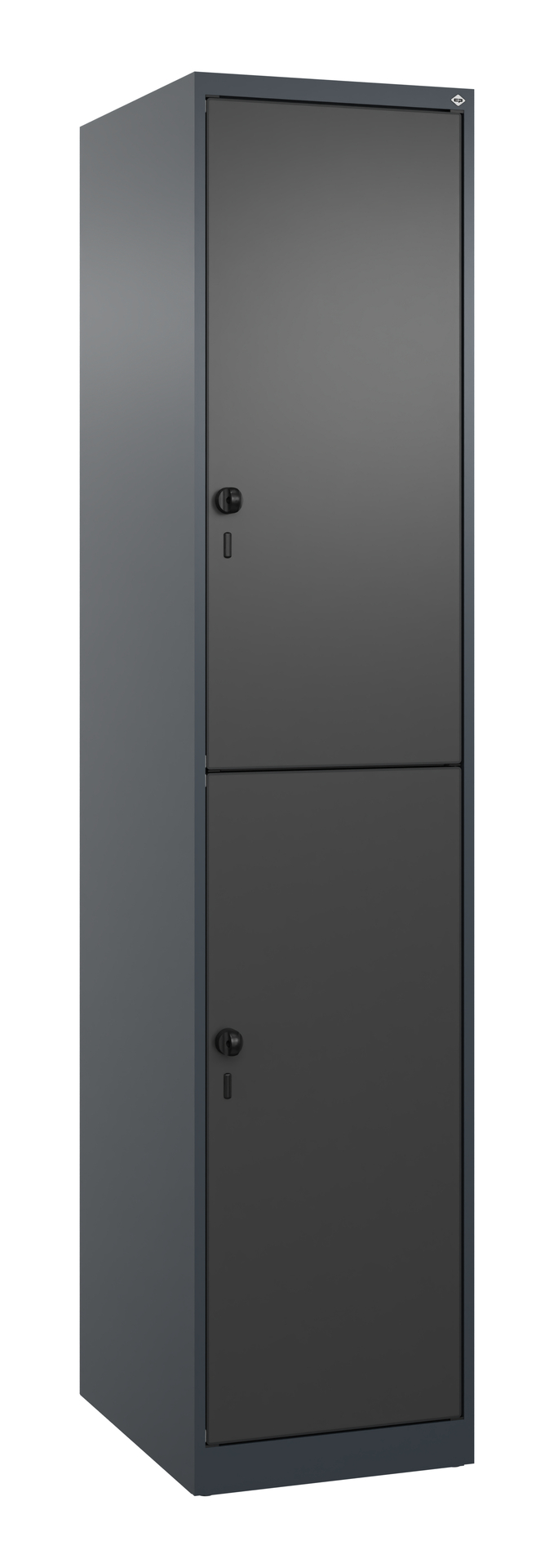 C+P Doppelst�ckiger Spind Evolo PLUS, 2 F�cher, 1850x400x500mm