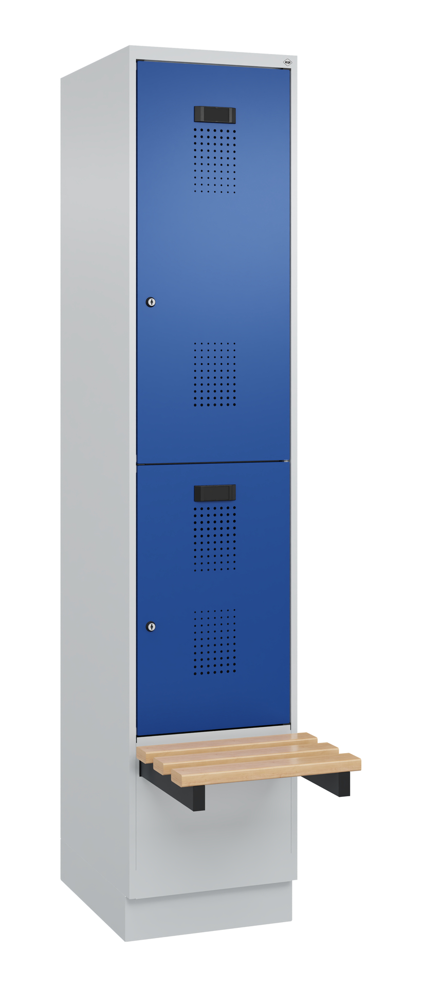 C+P Doppelstock-Spind Evolo PLUS, Bank, 2 Fächer, 