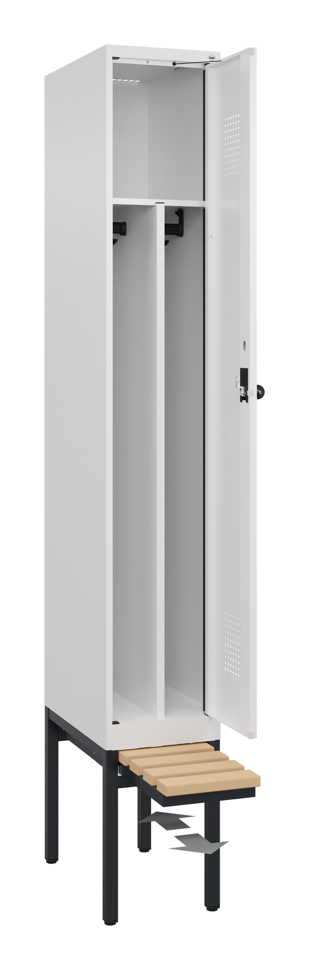 C+P Spind Evolo PLUS, Bank, 1 Abteil, 2120x300x815mm