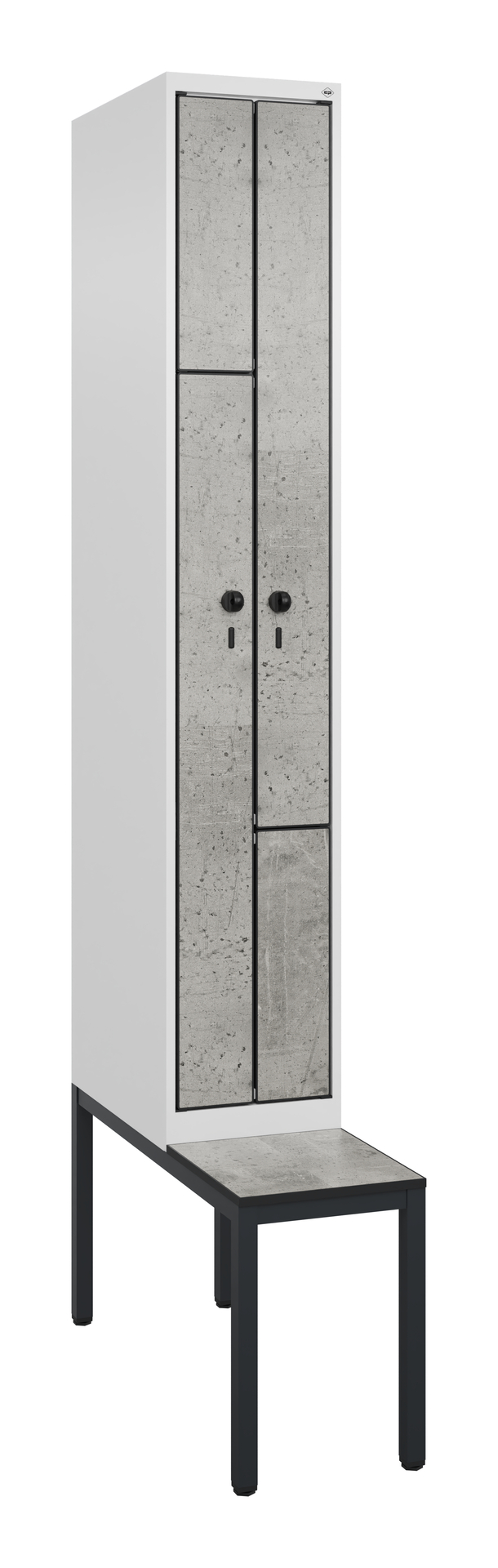 C+P Z-Spind Evolo PLUS, Bank, 2 F�cher, 2120x300x815mm