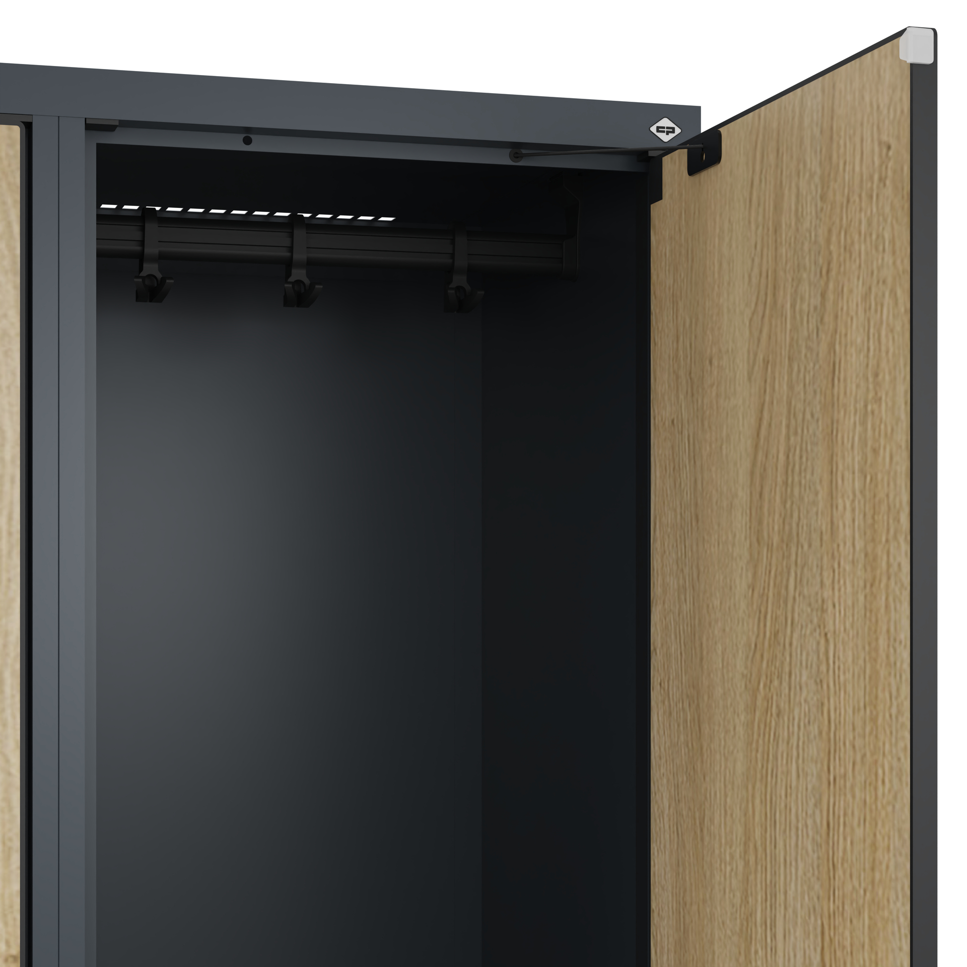 C+P Doppelst�ckiger Schulspind Evolo PLUS, 2 F�cher, 1530x400x500mm