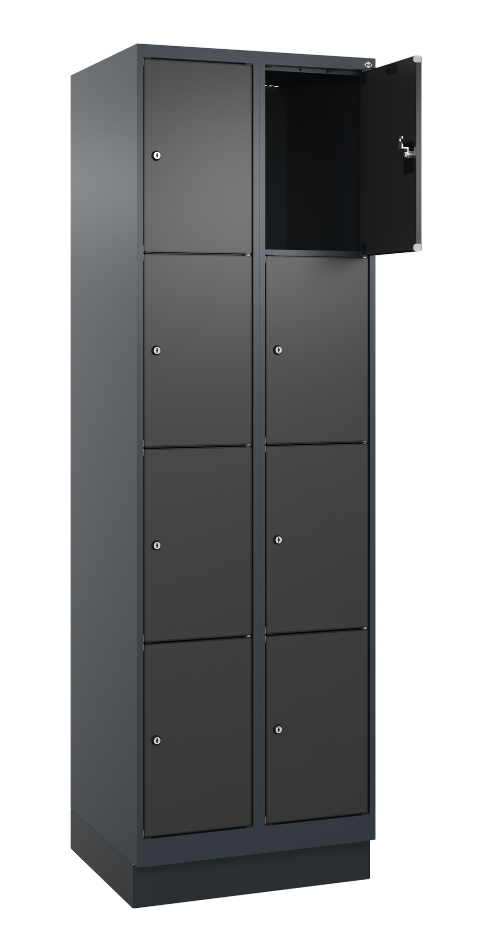 C+P Schlie�fachschrank Evolo PLUS, Sockel, 8 F�cher, 1950x600x500mm