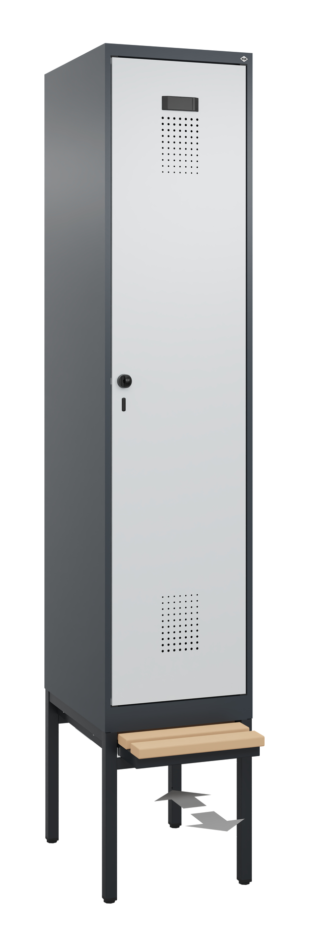 C+P Spind Evolo PLUS, Bank, 1 Abteil, 2120x400x815mm