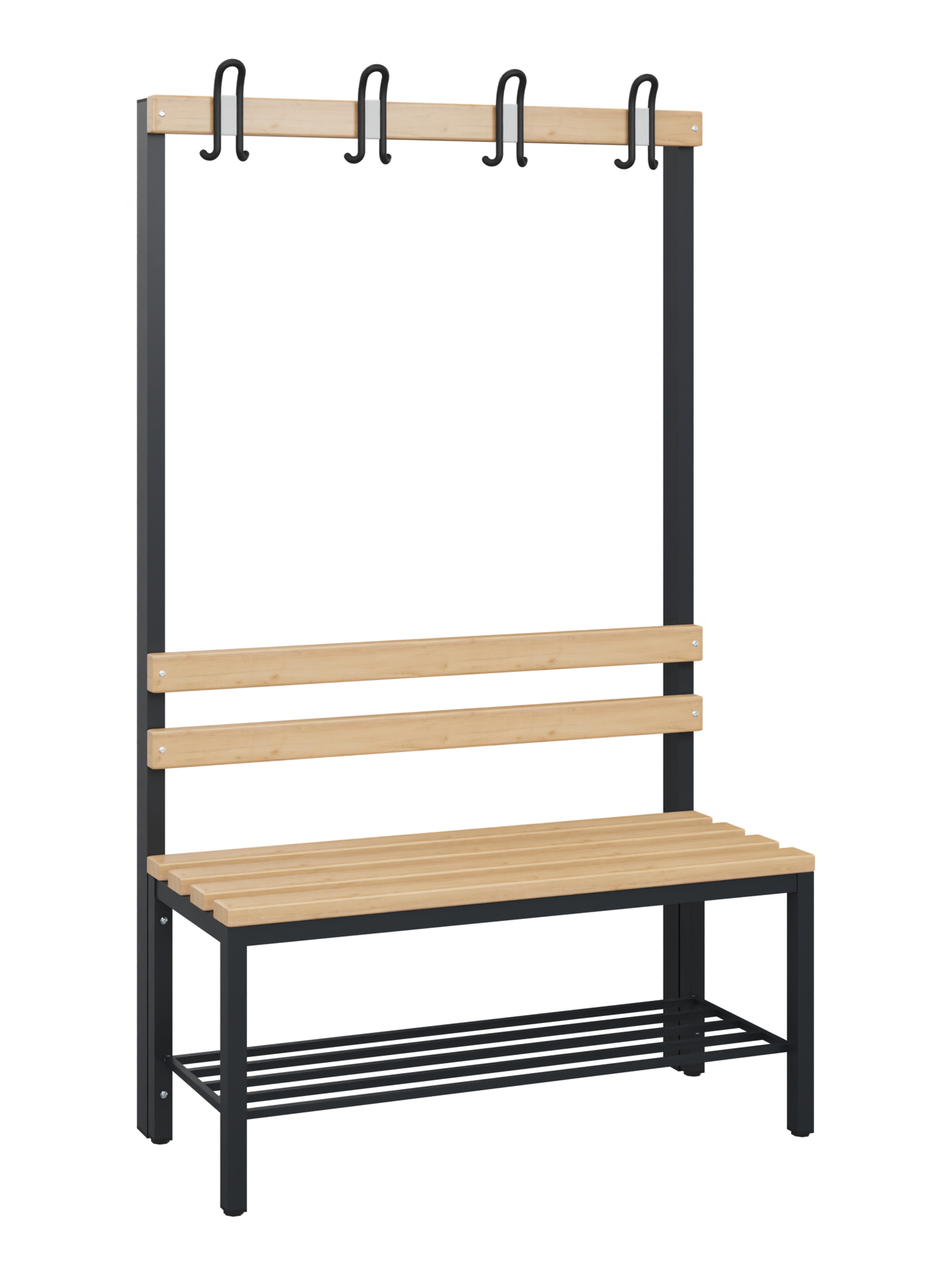 C+P Garderobenbank Solid, 1716x1000x412mm, 7021/Buche