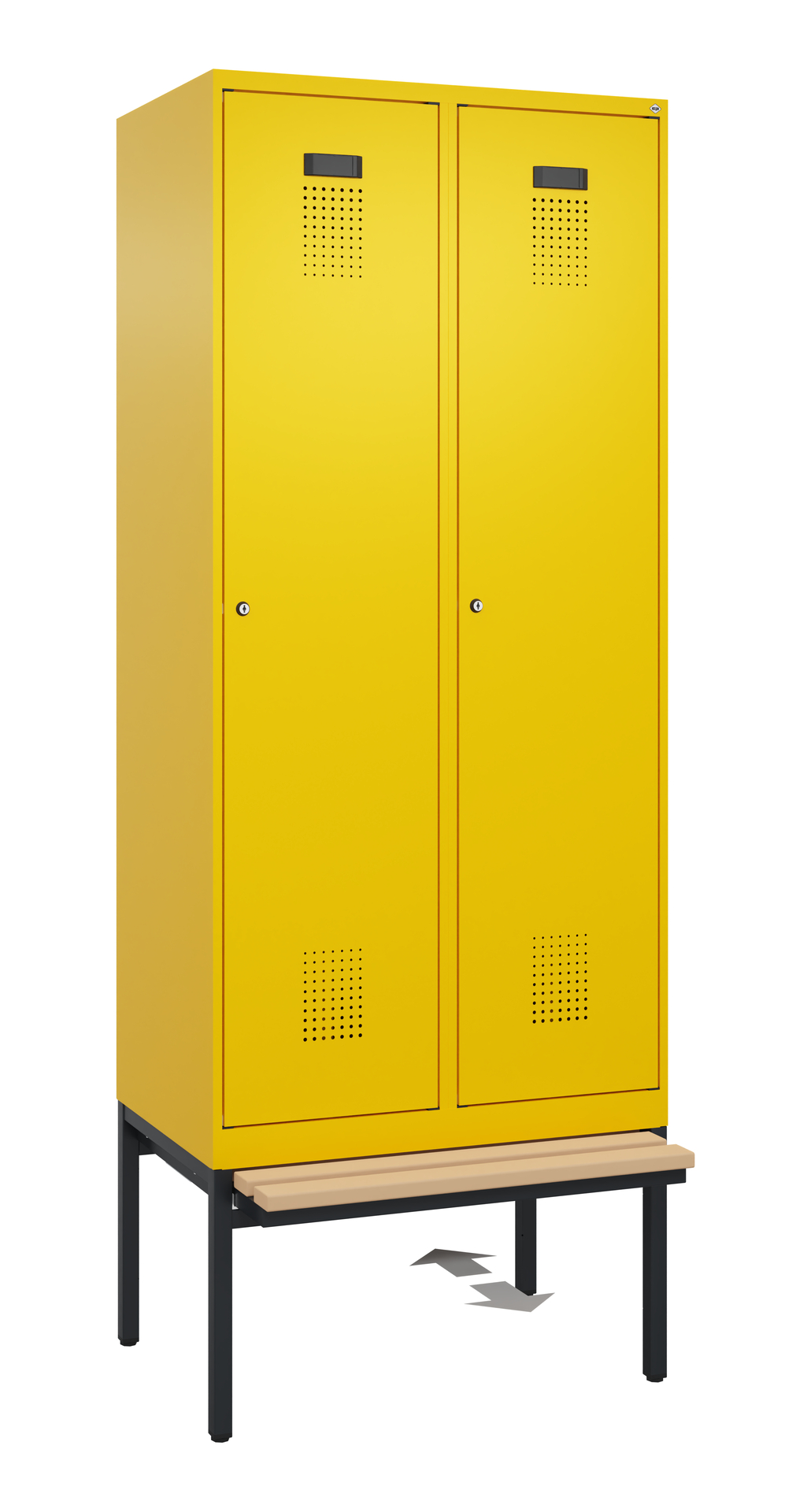 C+P Spind Evolo PLUS, Bank, 2 Abteile, 2120x800x815mm