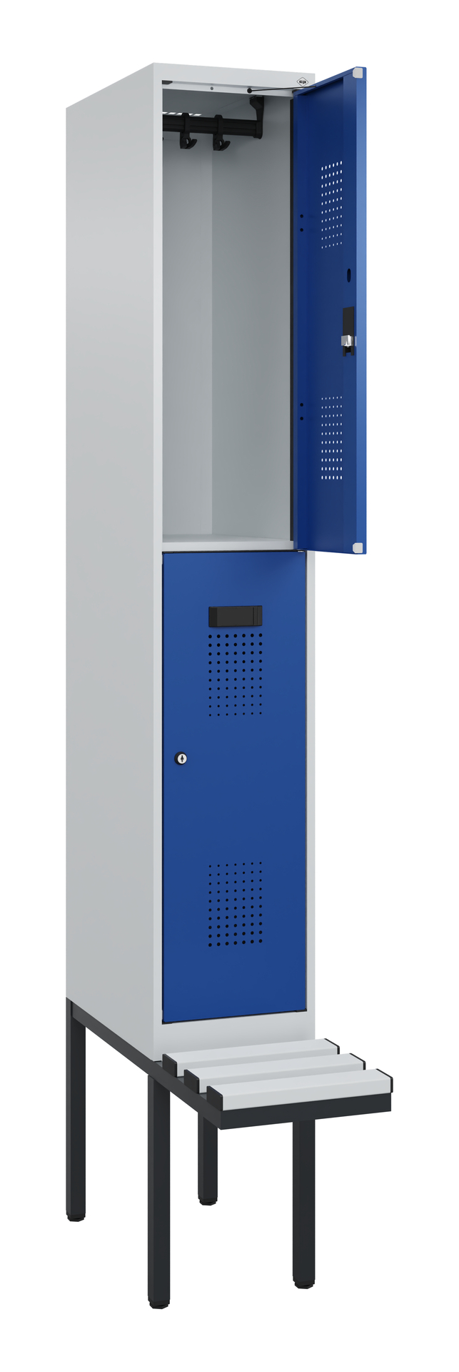C+P Doppelstock-Spind Evolo PLUS, Bank, 2 Fächer, 