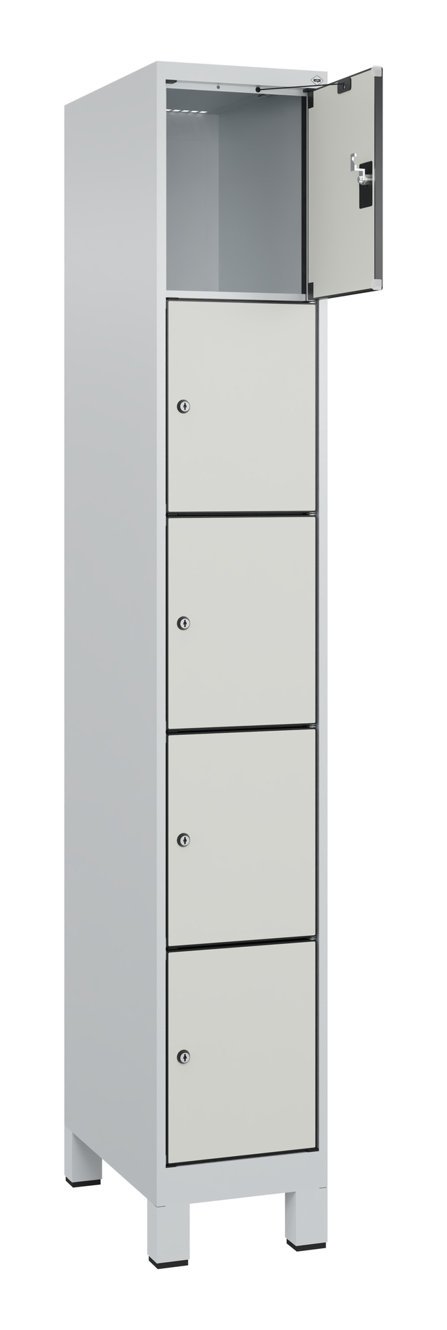 C+P Schlie�fachschrank Evolo PLUS, F��e, 5 F�cher, 1950x300x500mm