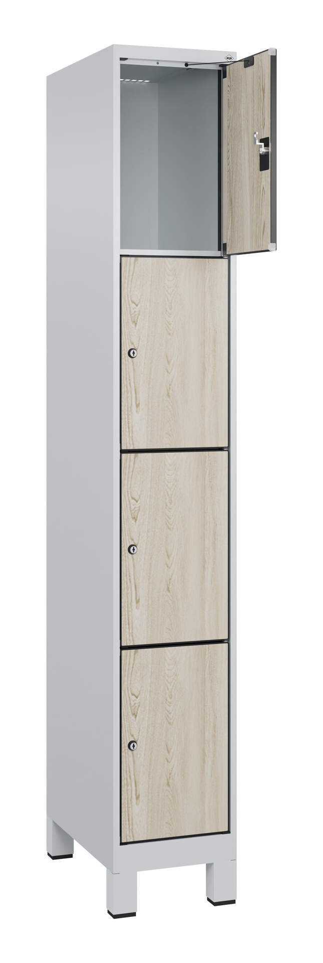 C+P Schlie�fachschrank Evolo PLUS, F��e, 4 F�cher, 1950x300x500mm