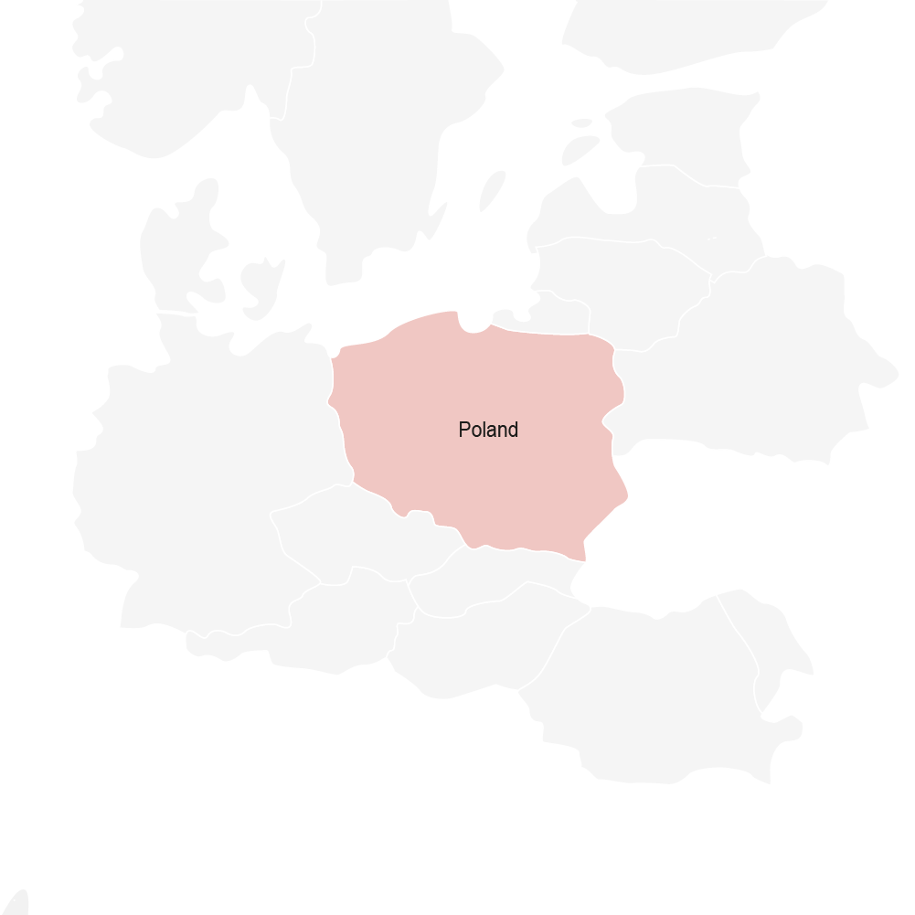 Gebiedskaart Polen