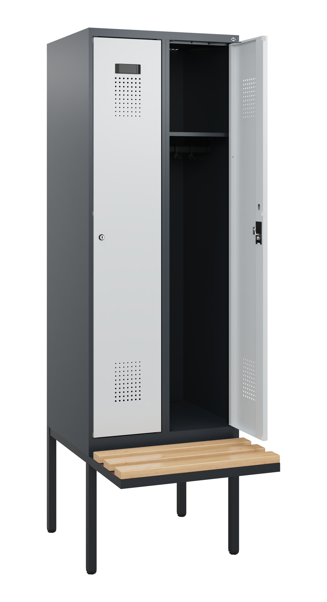 C+P Spind Evolo PLUS, Bank, 2 Abteile, 1950x600x81