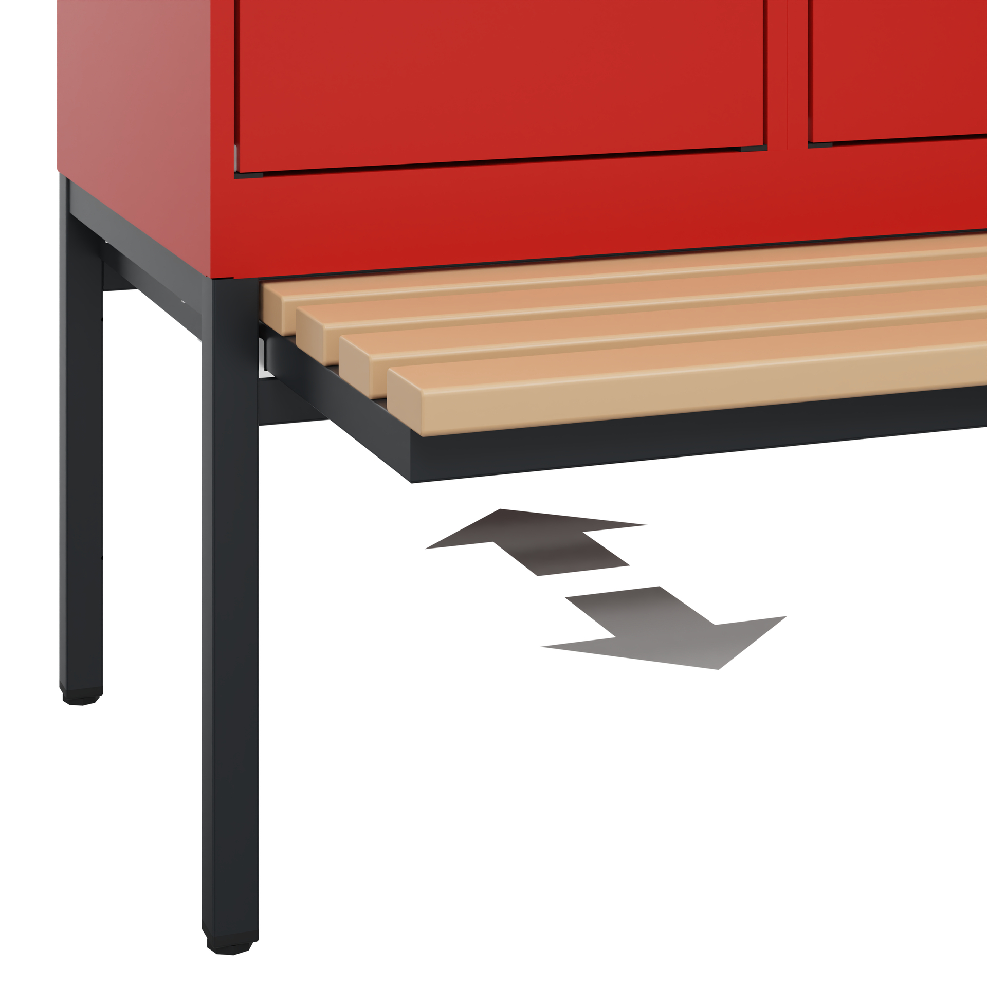 C+P Spind Evolo PLUS, Bank, 1 Abteil, 2120x400x815mm