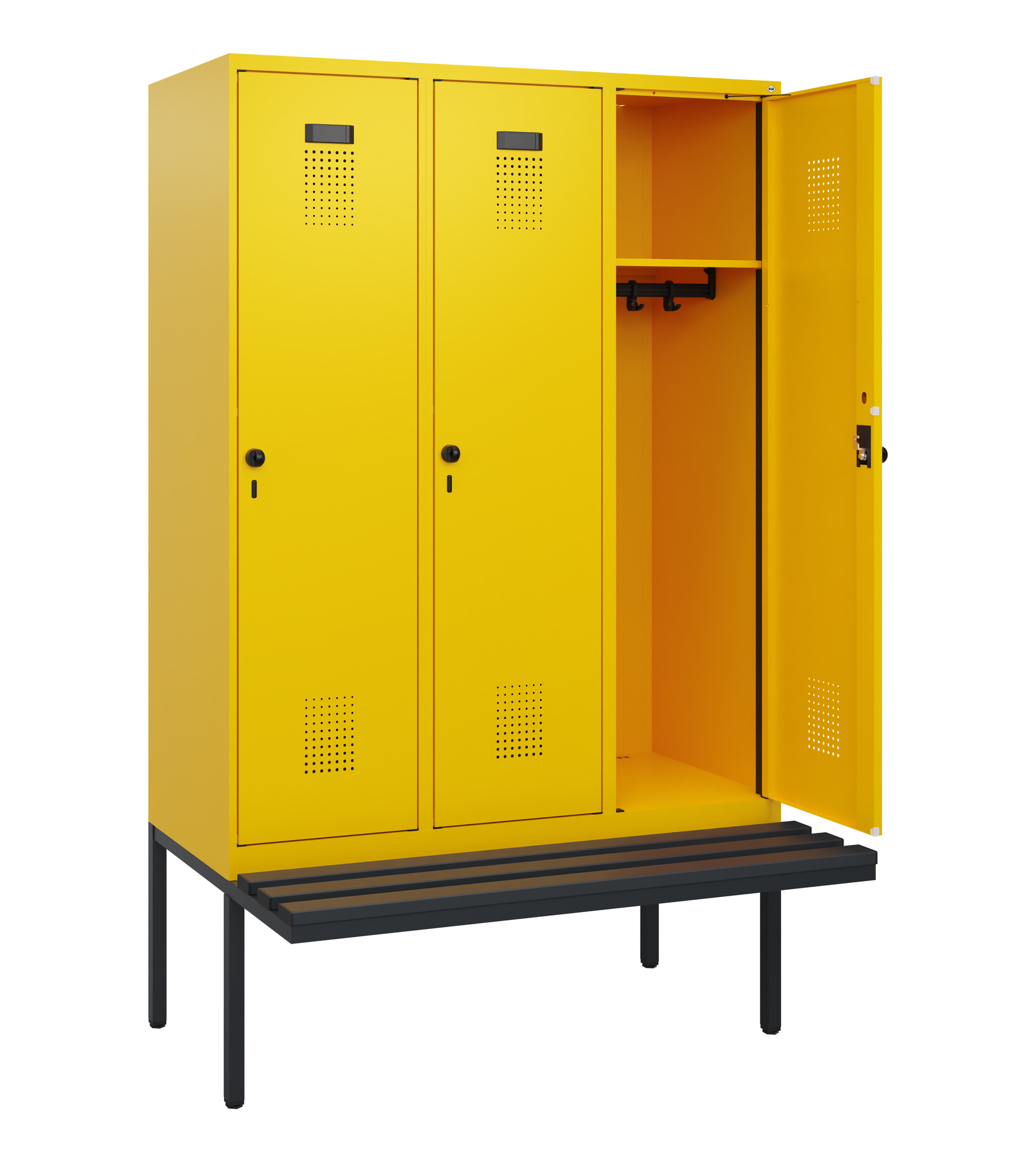 C+P Spind Evolo PLUS, Bank, 3 Abteile, 1950x1200x8
