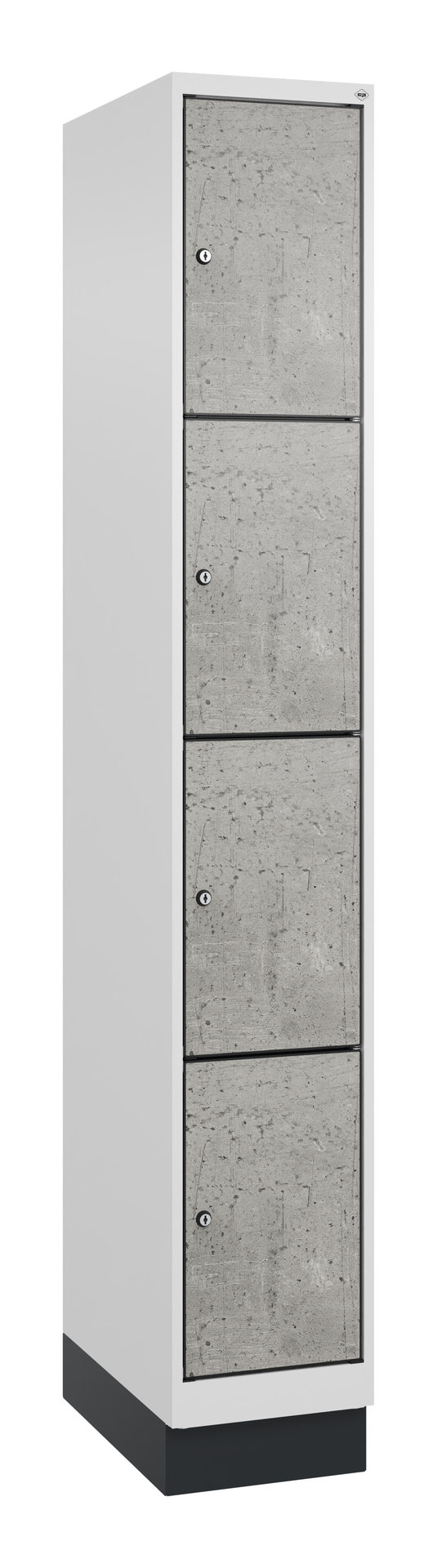C+P Schlie�fachschrank Evolo PLUS, Sockel, 4 F�cher, 1950x300x500mm