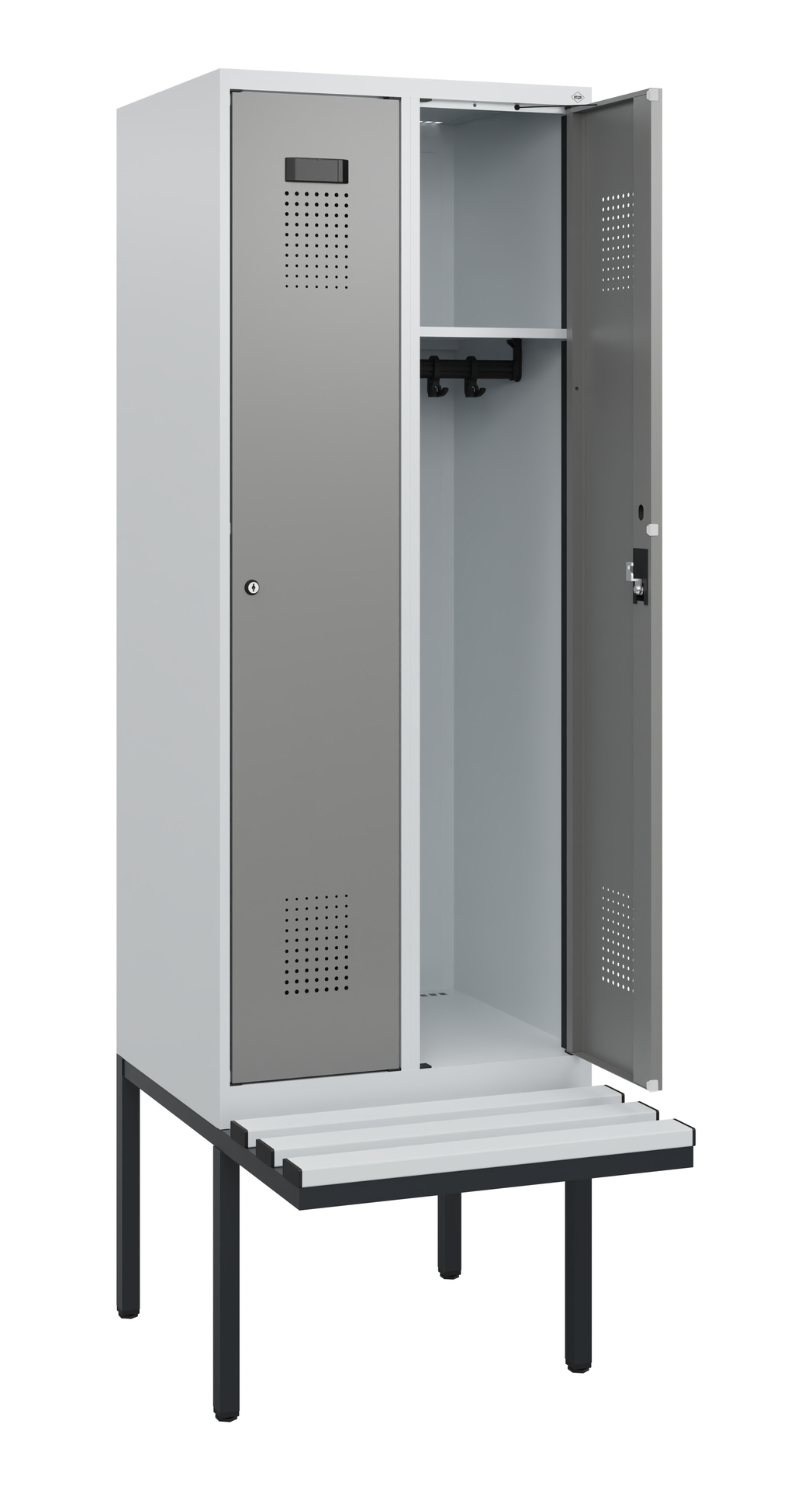 C+P Spind Evolo PLUS, Bank, 2 Abteile, 1950x600x81