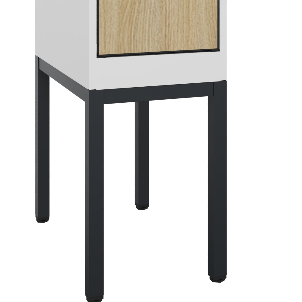 C+P Doppelst�ckiger Spind Evolo PLUS, 4 F�cher, 2120x600x500mm