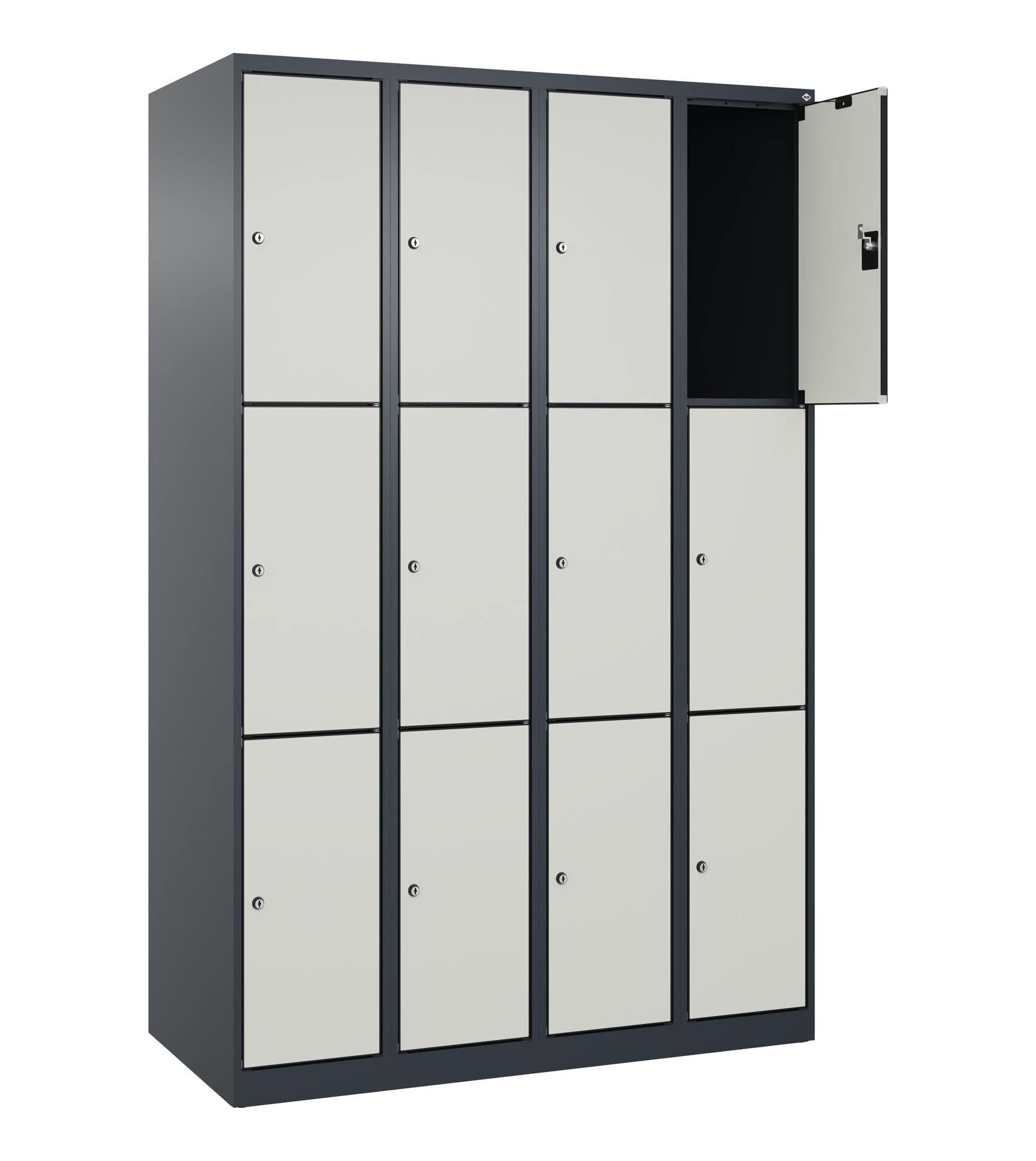 C+P Schlie�fachschrank Evolo PLUS, 12 F�cher, 1850x1200x500mm