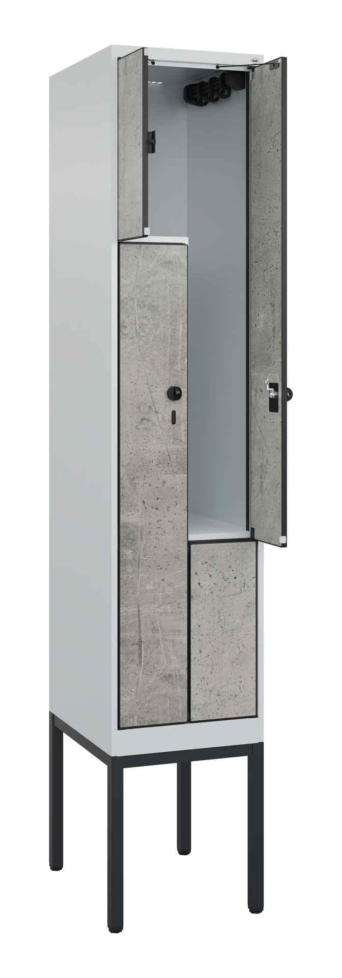 C+P Z-Spind Evolo PLUS, Gestell, 2 F�cher, 2120x400x500mm