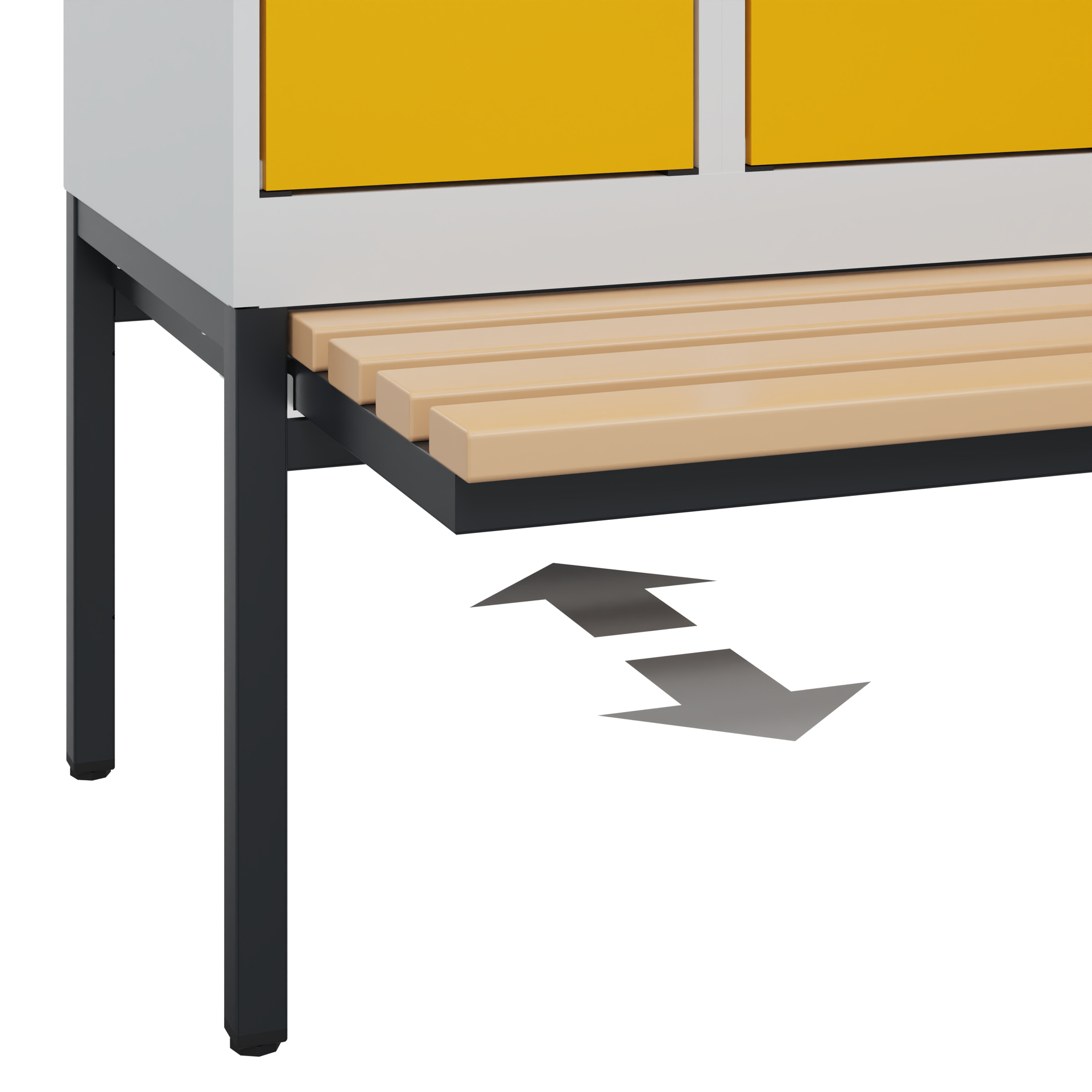 C+P Spind Evolo PLUS, Bank, 2 Abteil, 2120x600x815mm
