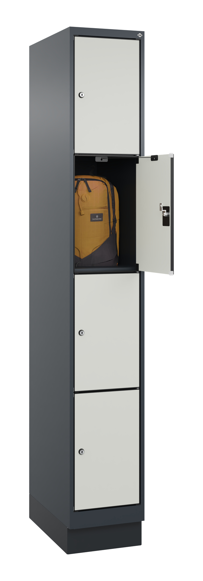 C+P Schlie�fachschrank Evolo PLUS, Sockel, 4 F�cher, 1950x300x500mm