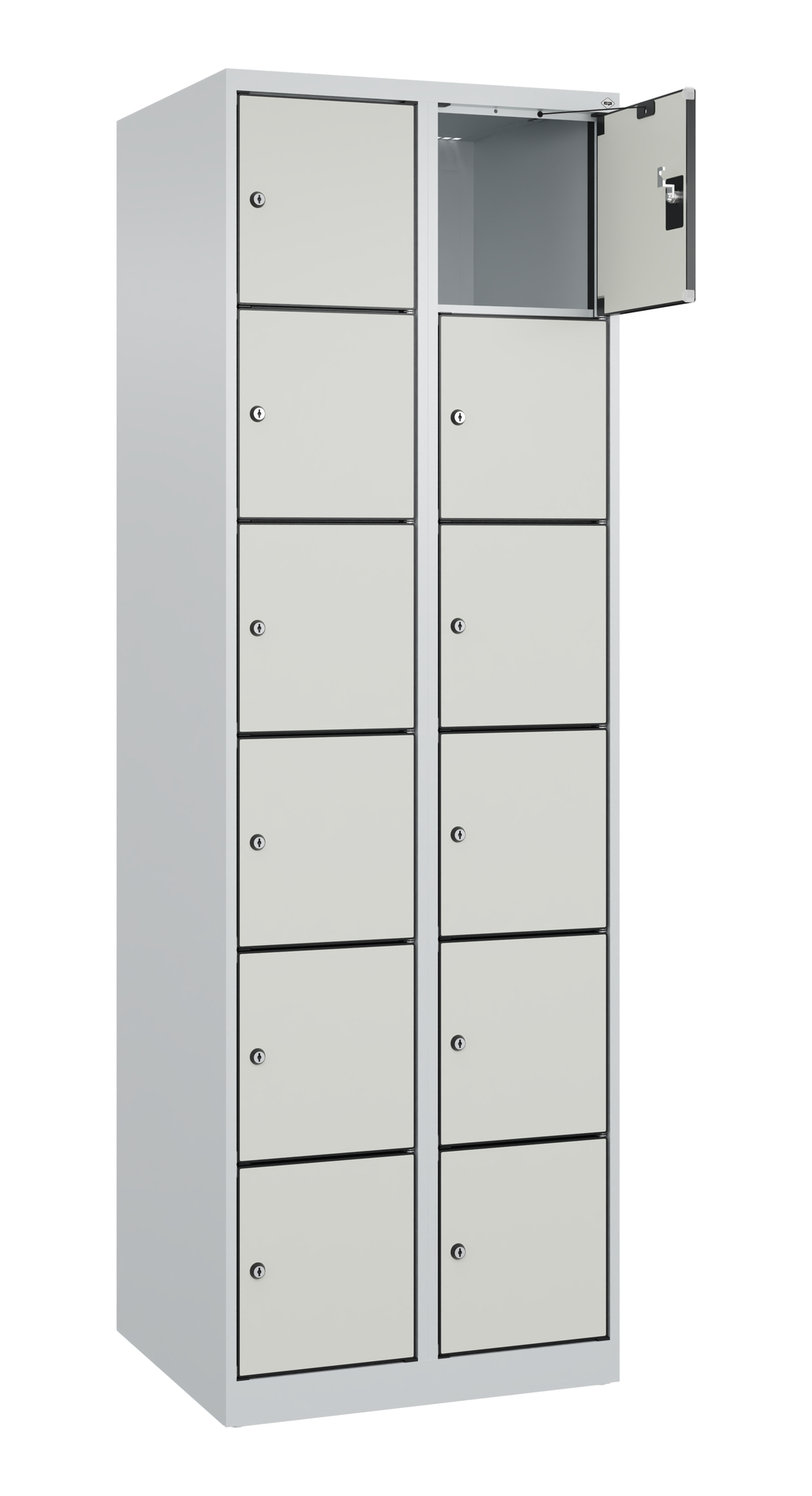 C+P Schlie�fachschrank Evolo PLUS, 12 F�cher, 1850x600x500mm