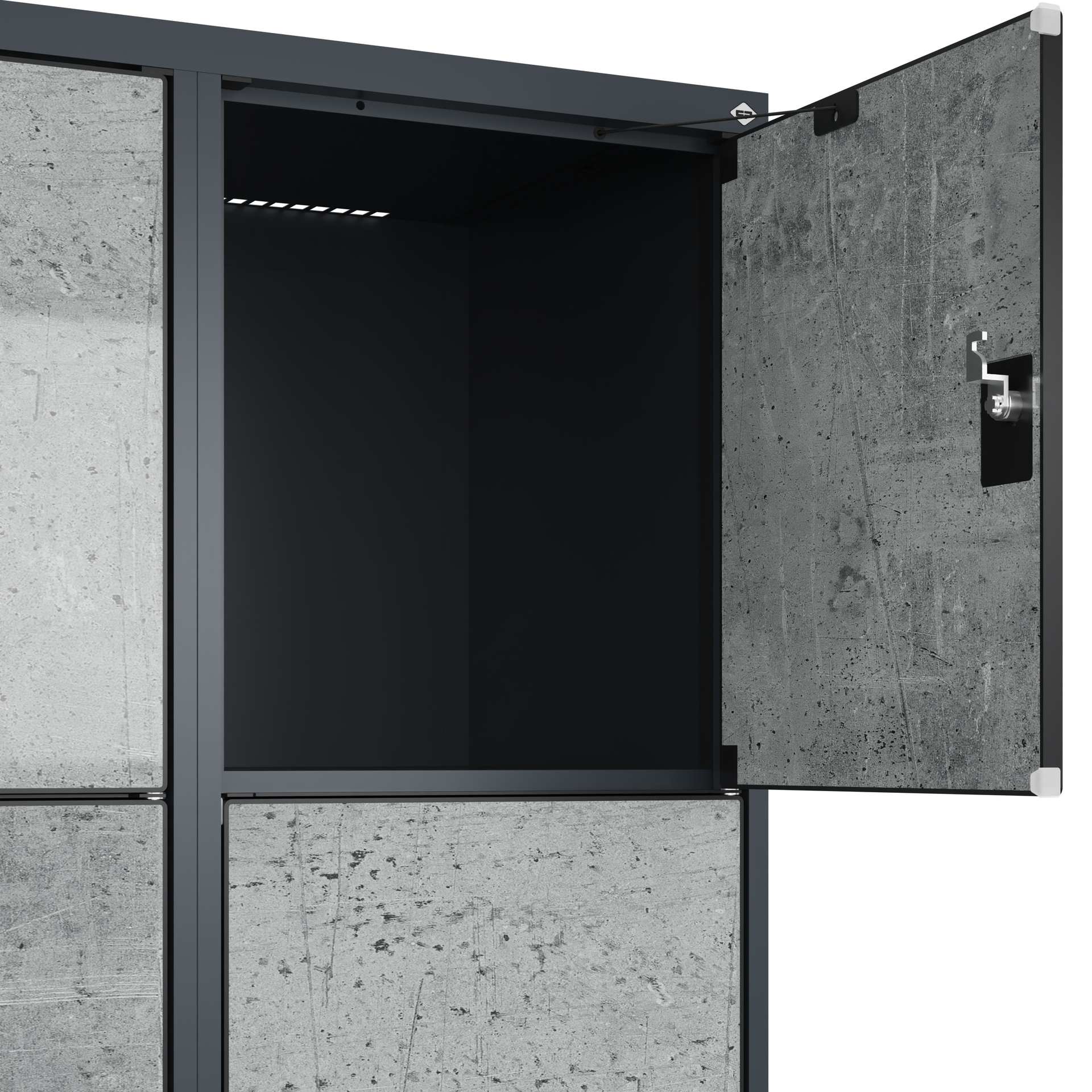 C+P Schlie�fachschrank Evolo PLUS, F��e, 8 F�cher, 1950x800x500mm