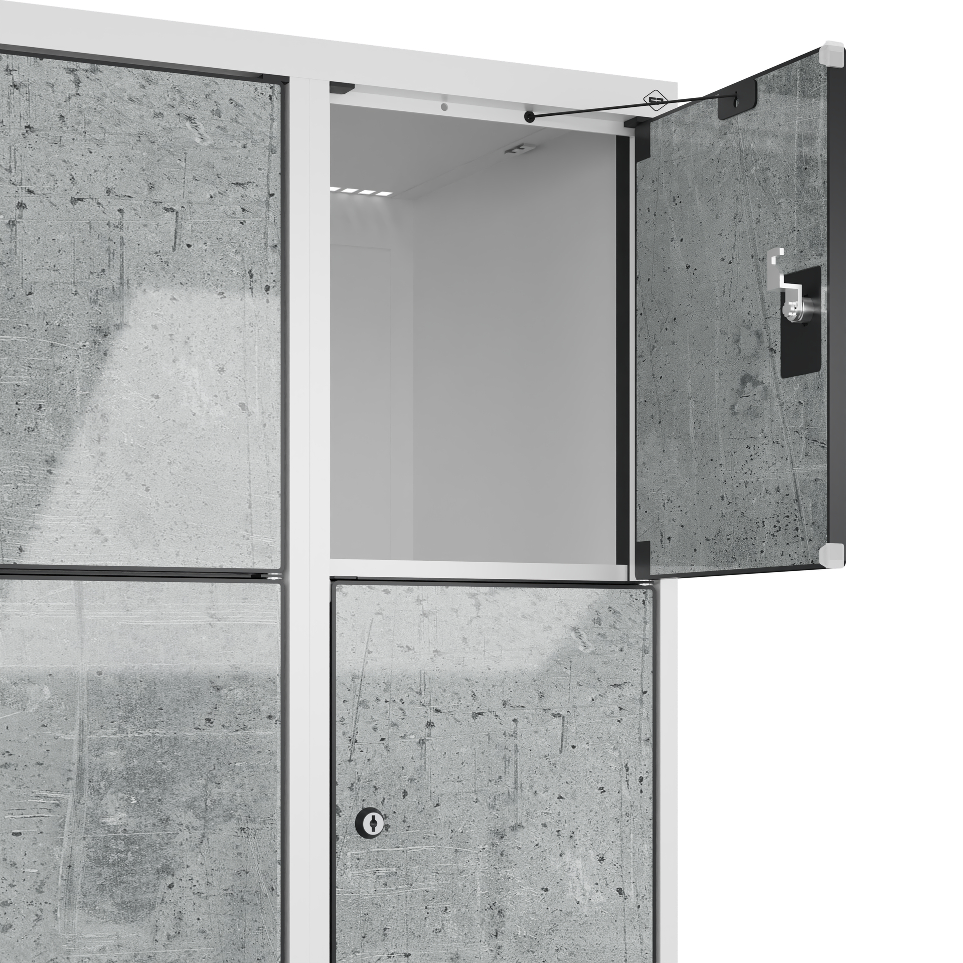 C+P Schlie�fachschrank Evolo PLUS, Sockel, 10 F�cher, 1950x600x500mm