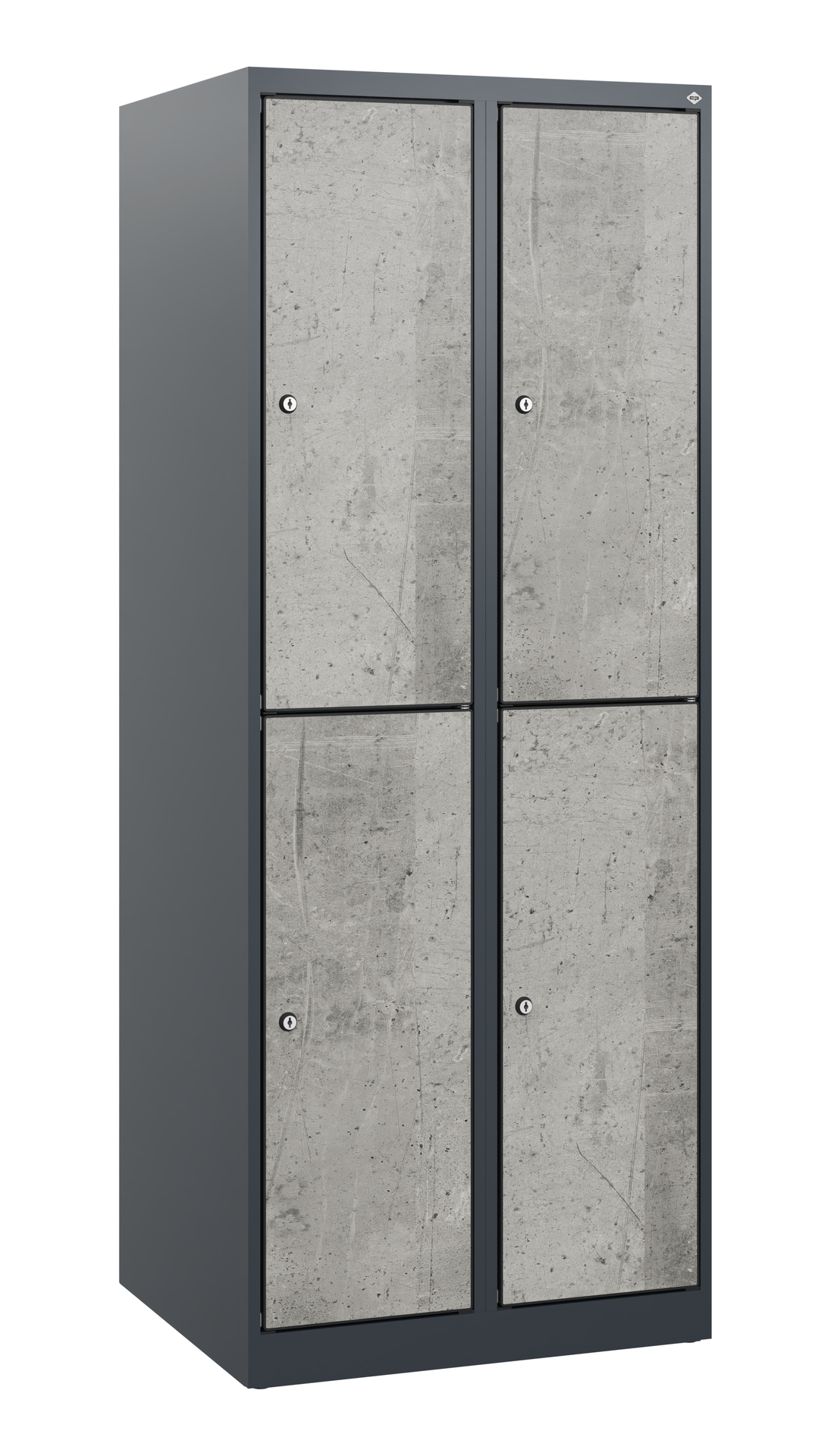 C+P Doppelst�ckiger Schulspind Evolo PLUS, 4 F�cher, 1530x600x500mm