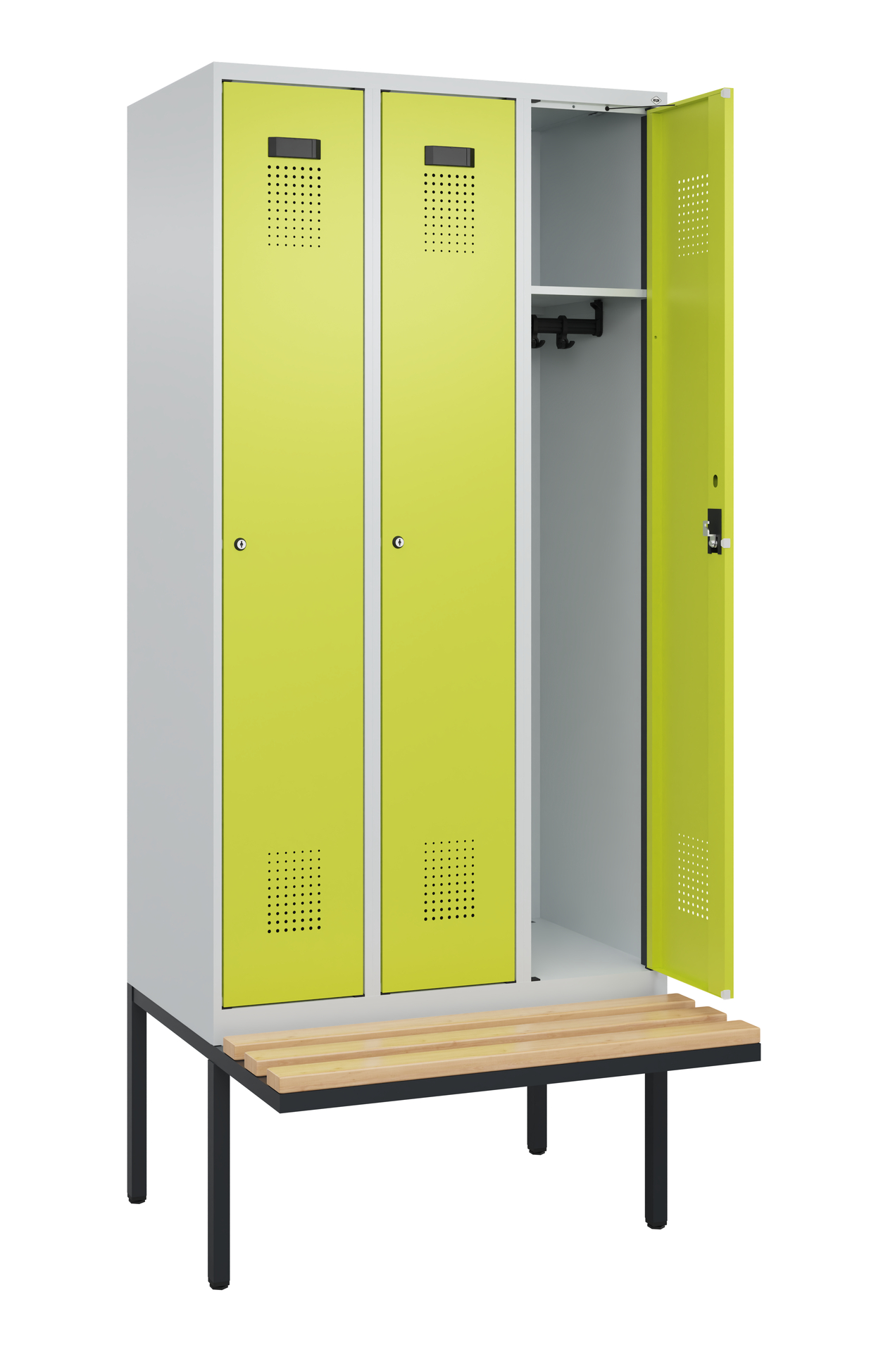C+P Spind Evolo PLUS, Bank, 3 Abteile, 2120x900x81