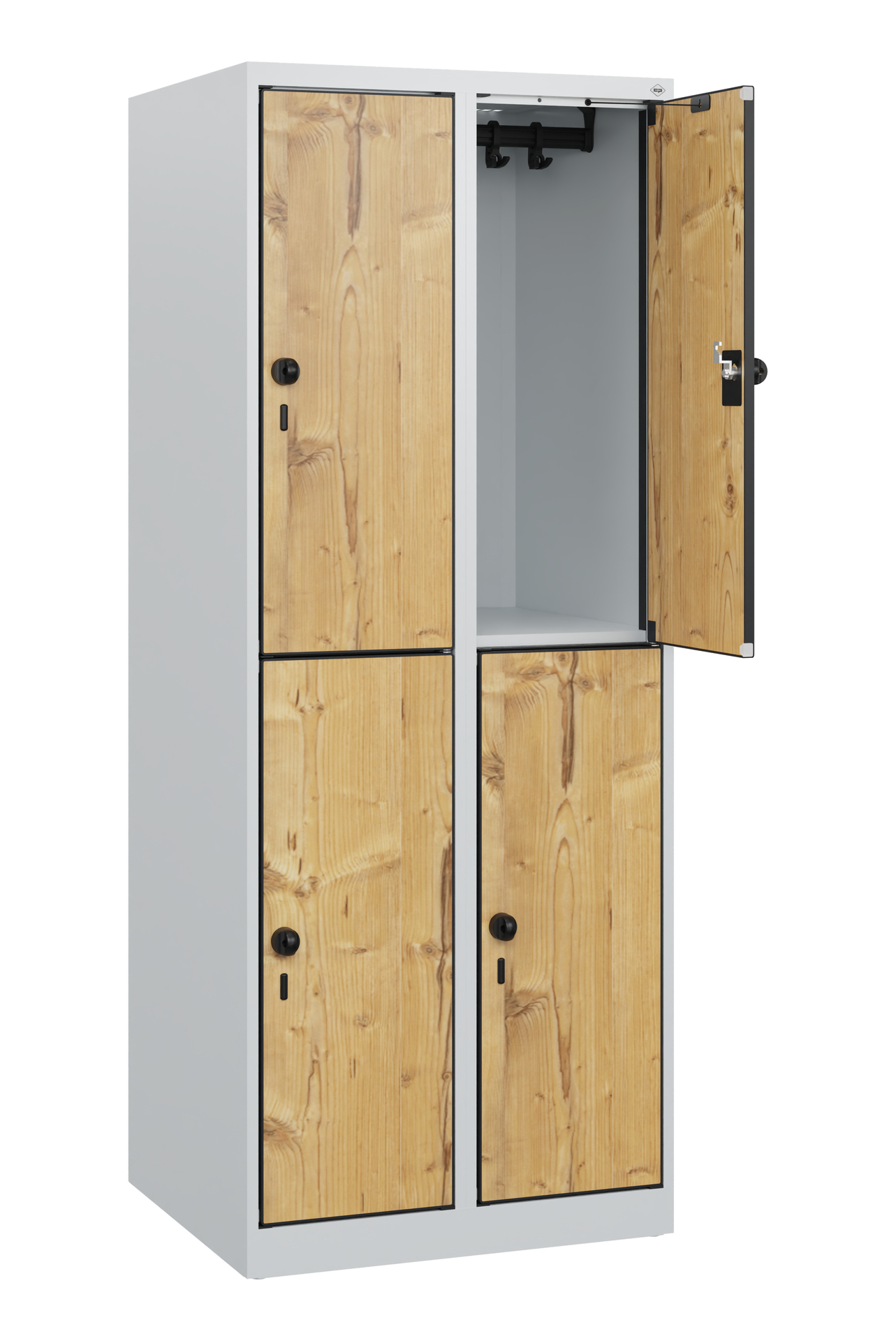 C+P Doppelst�ckiger Schulspind Evolo PLUS, 4 F�cher, 1530x600x500mm