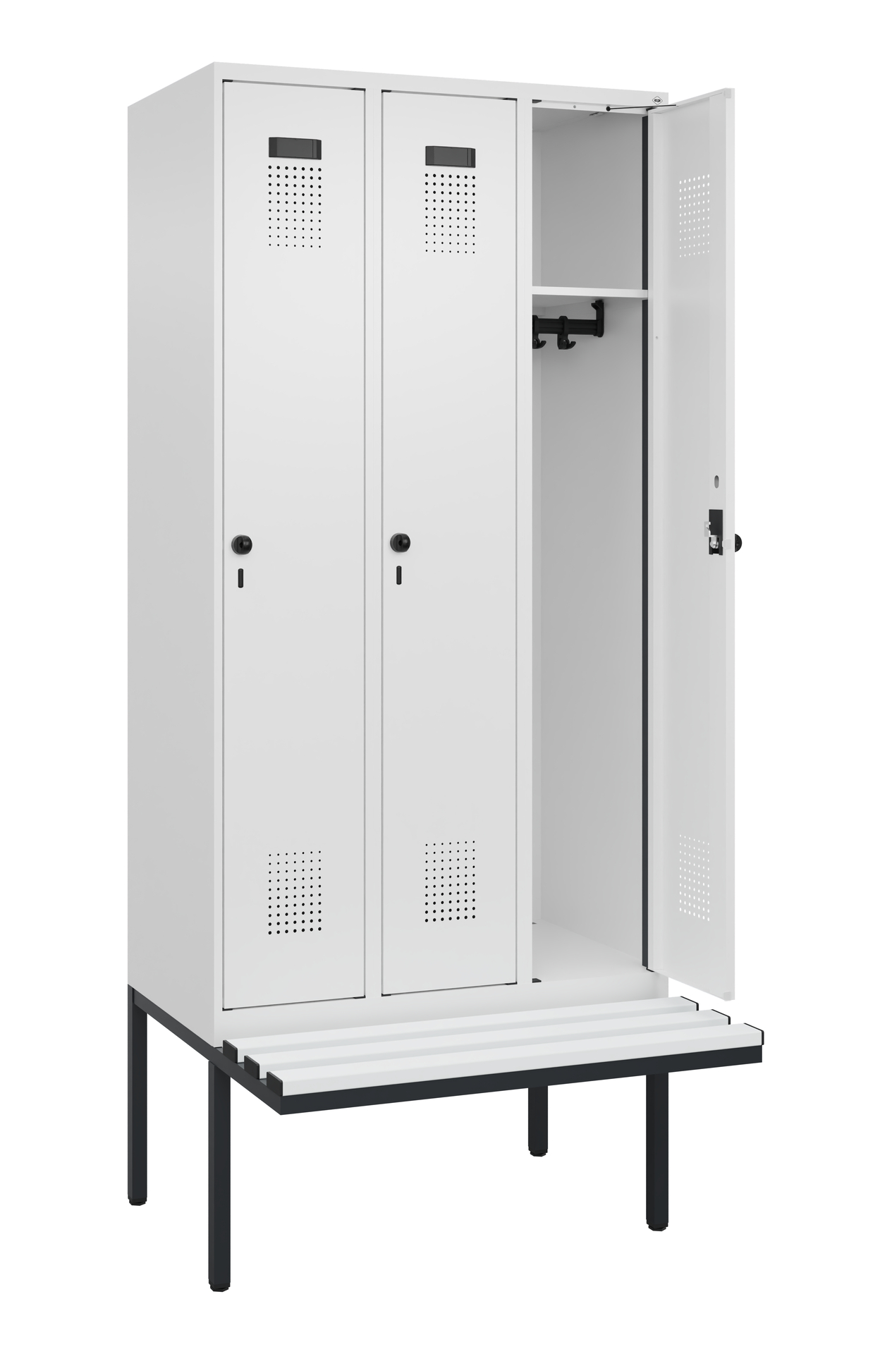 C+P Spind Evolo PLUS, Bank, 3 Abteile, 2120x900x81