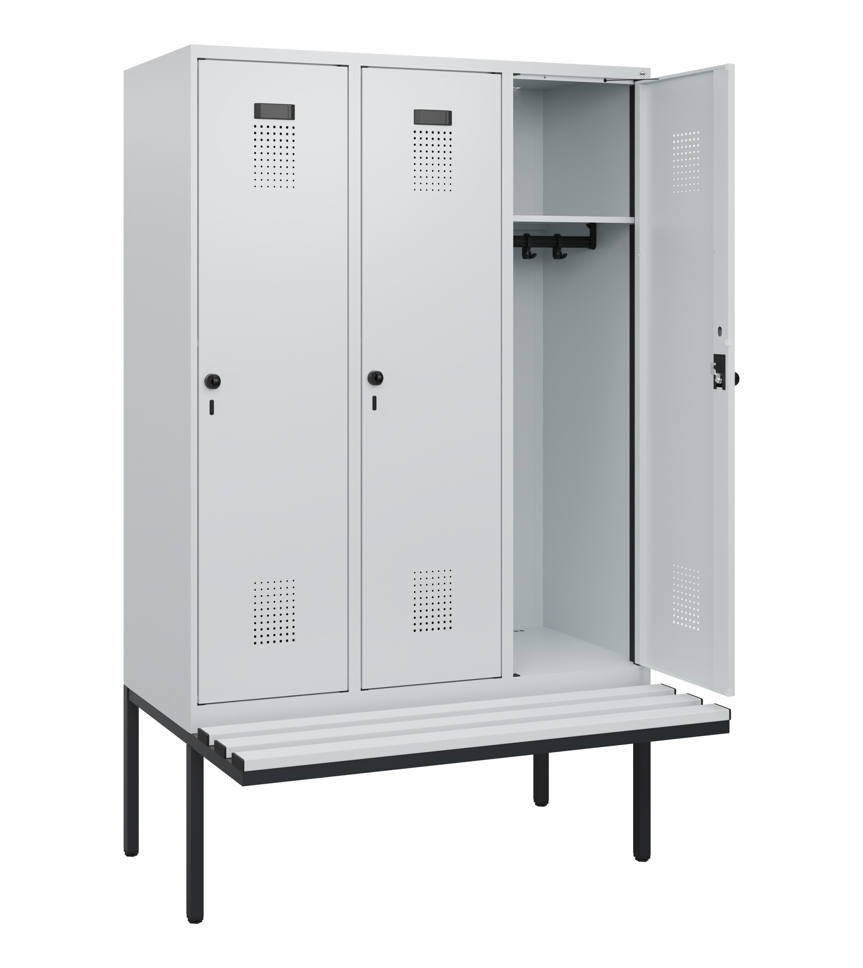 C+P Spind Evolo PLUS, Bank, 3 Abteile, 1950x1200x8