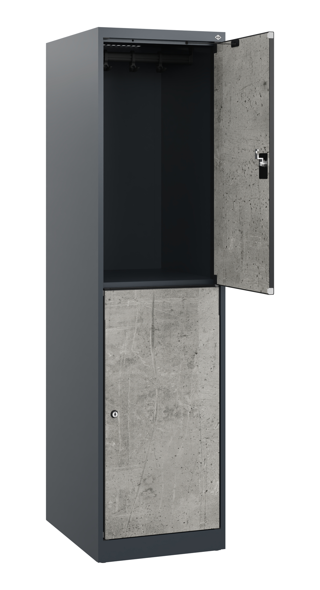 C+P Doppelst�ckiger Schulspind Evolo PLUS, 2 F�cher, 1530x400x500mm