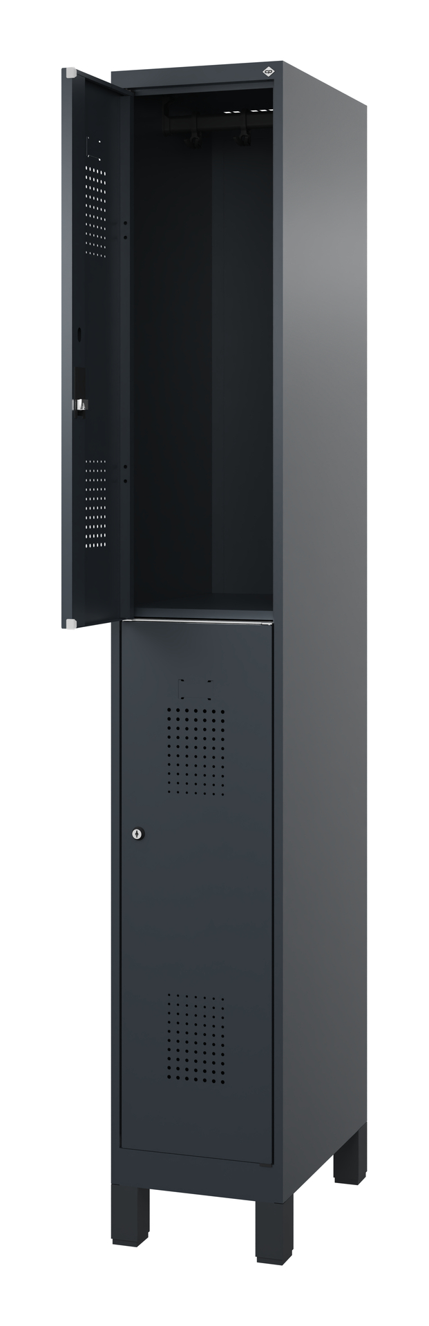 C+P Feuerwehrspind FLEXO WHITE, 1 Abteil, 2 Stöcki