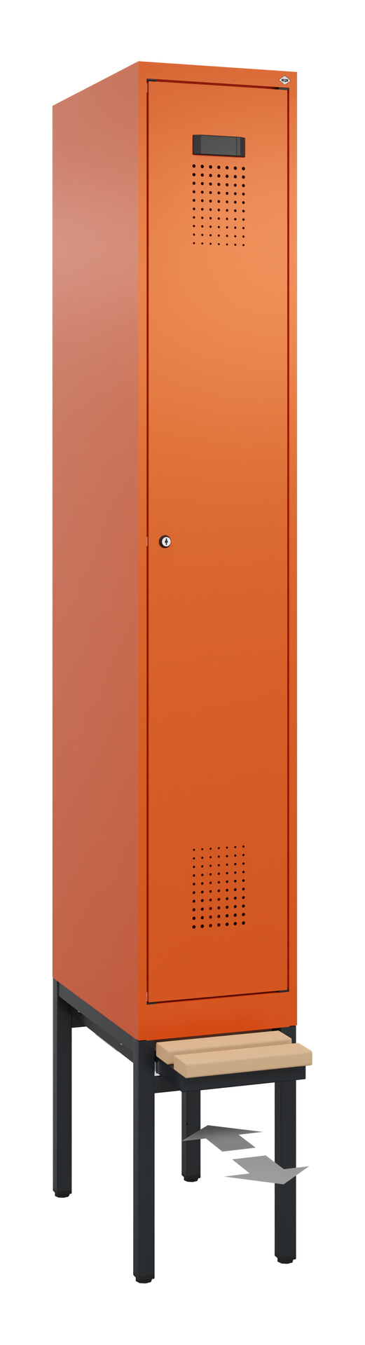 C+P Spind Evolo PLUS, Bank, 1 Abteil, 2120x300x815mm