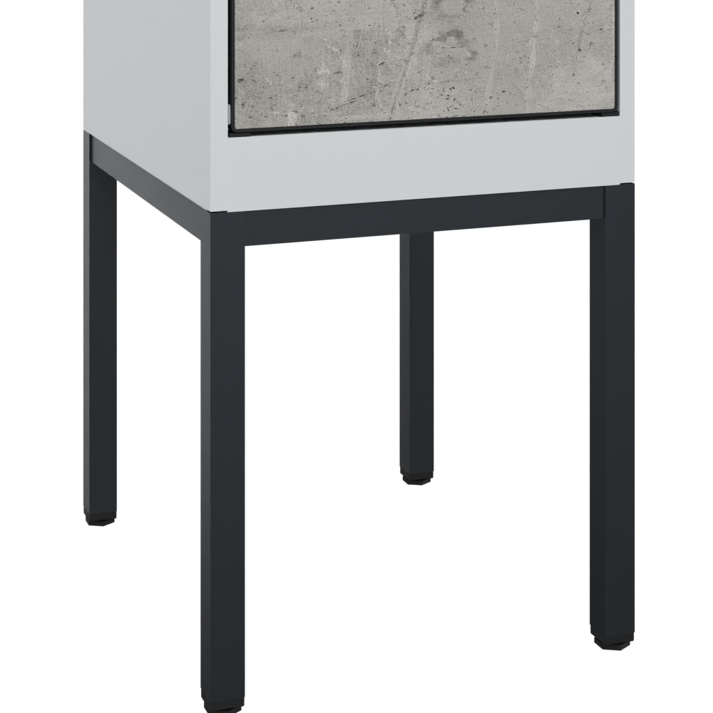C+P Schwarz-Wei�-Spind Evolo PLUS, Gestell, 2 Abteile, 2120x800x500mm