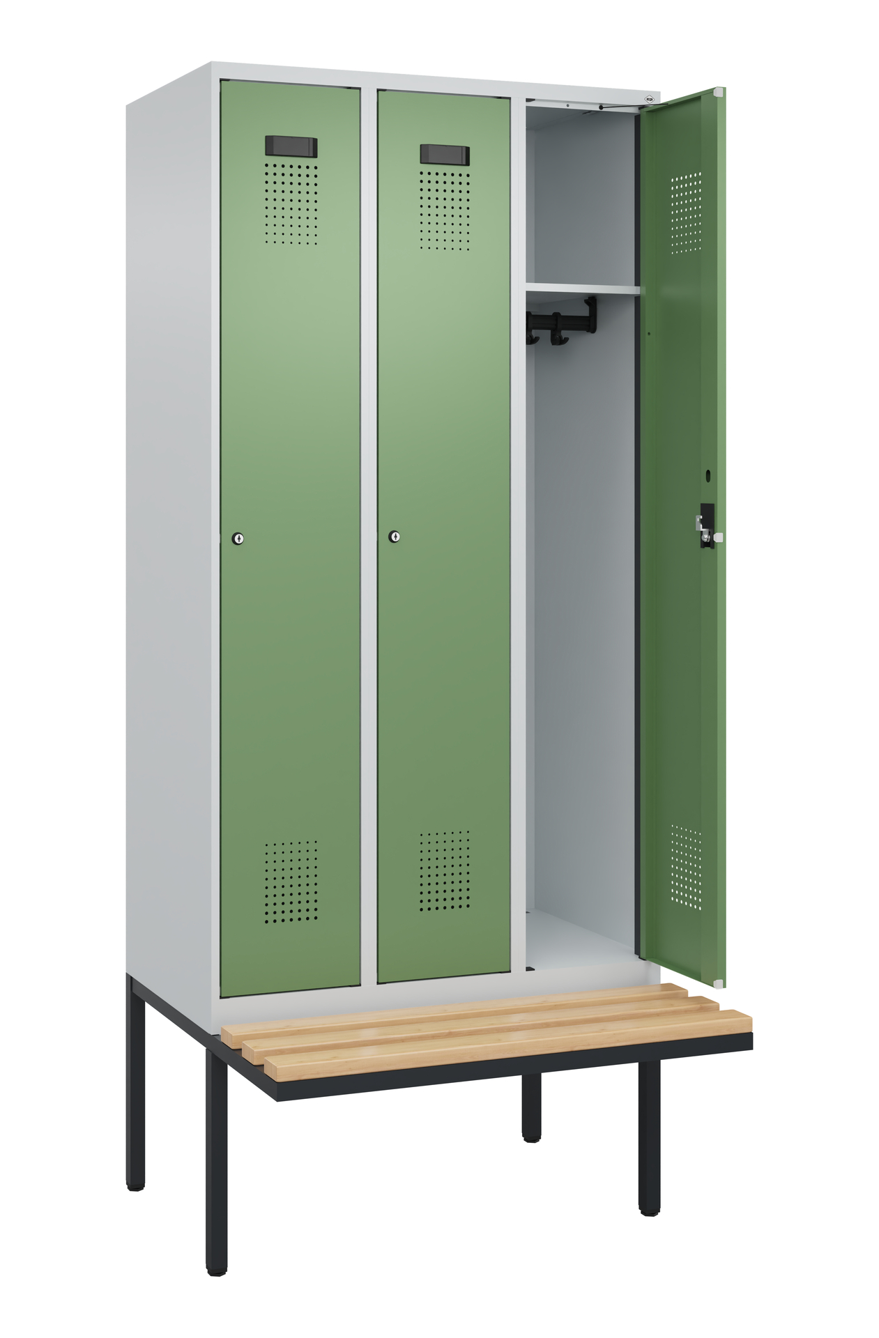 C+P Spind Evolo PLUS, Bank, 3 Abteile, 2120x900x81
