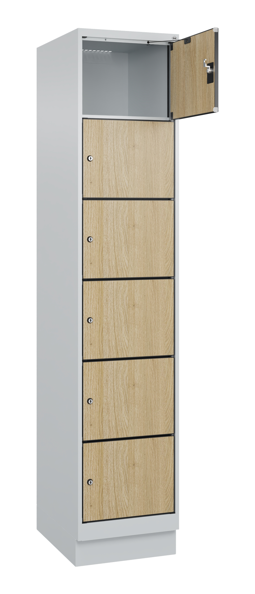 C+P Schlie�fachschrank Evolo PLUS, Sockel, 6 F�cher, 1950x400x500mm