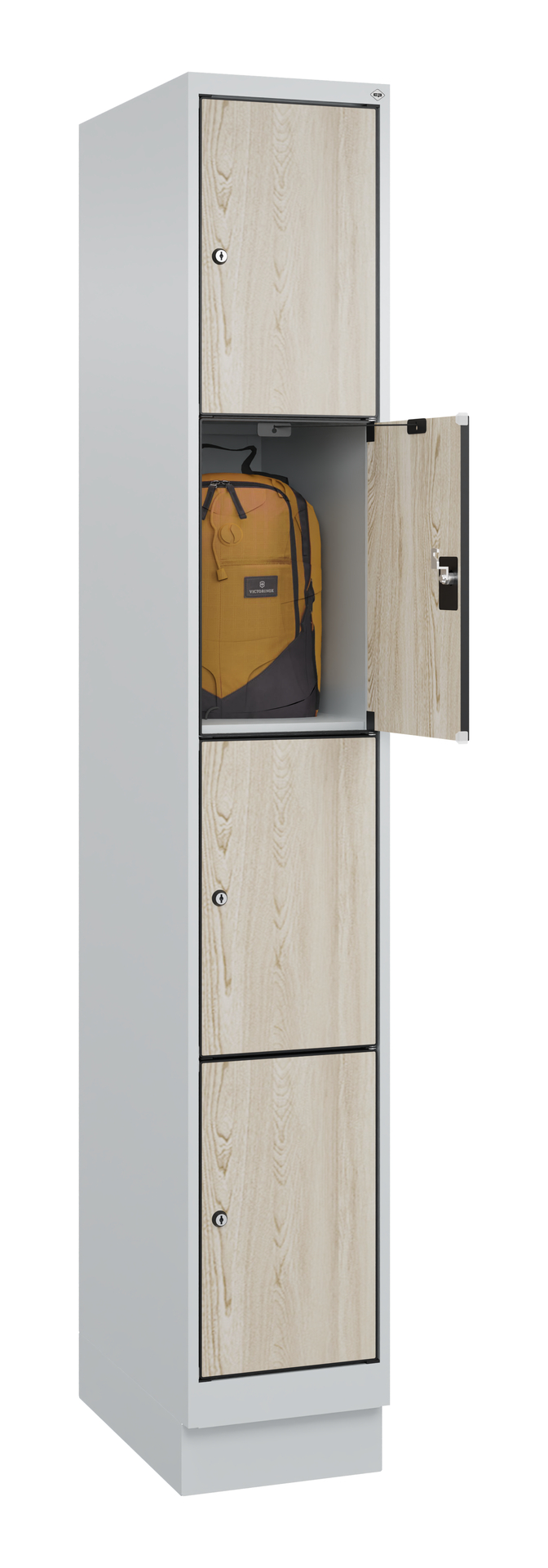 C+P Schlie�fachschrank Evolo PLUS, Sockel, 4 F�cher, 1950x300x500mm