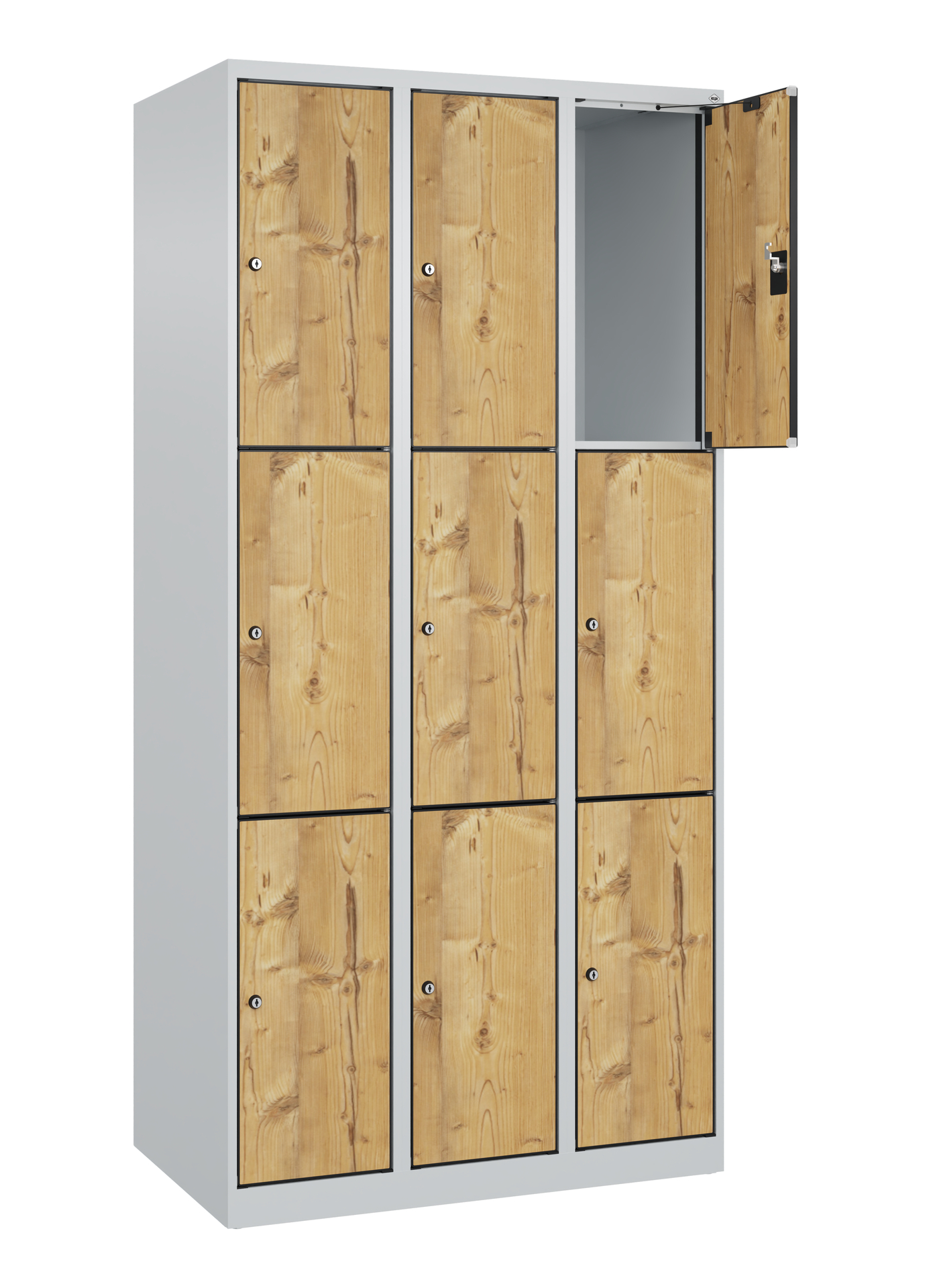 C+P Schlie�fachschrank Evolo PLUS, 9 F�cher, 1850x900x500mm