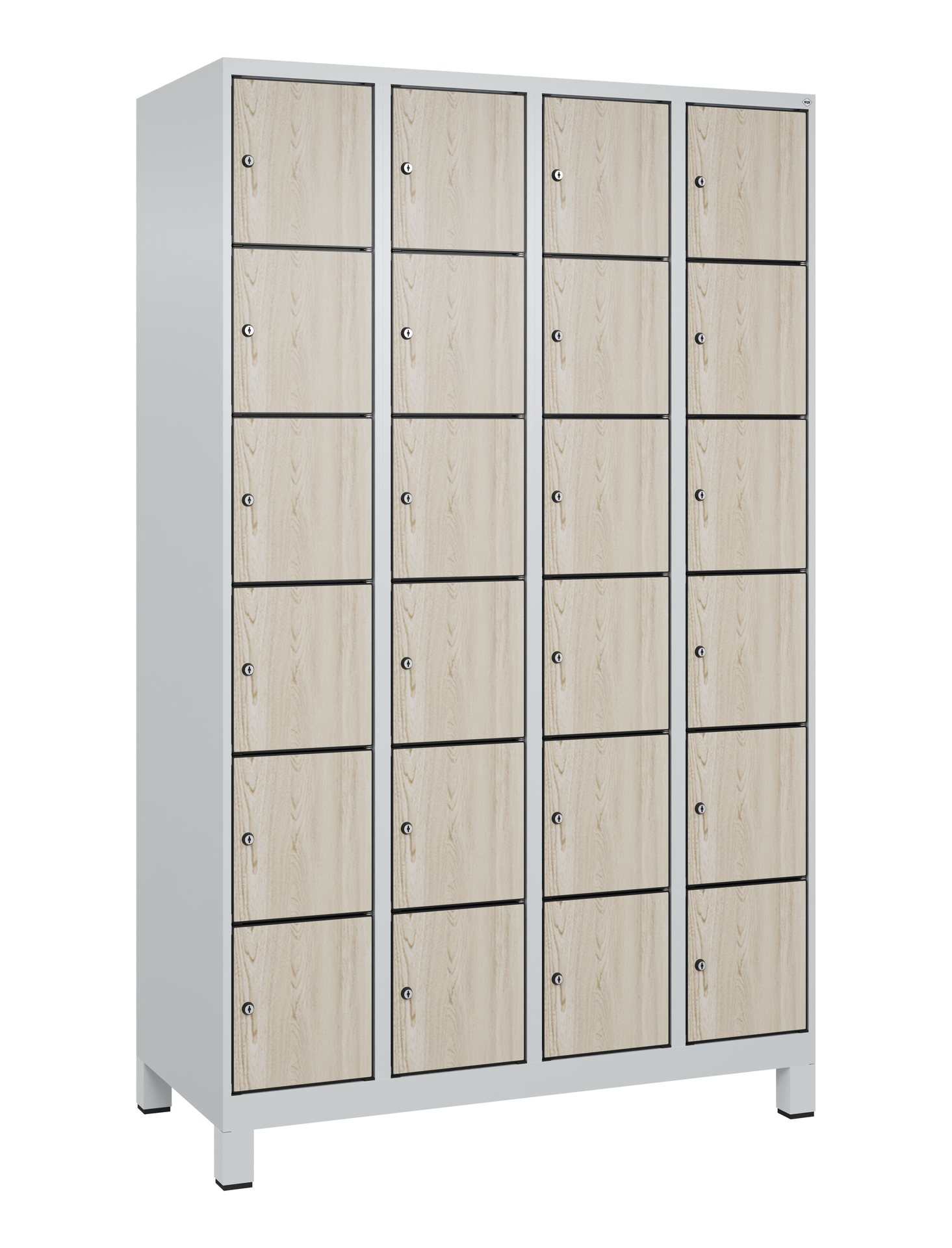 C+P Schlie�fachschrank Evolo PLUS, F��e, 24 F�cher, 1950x1200x500mm