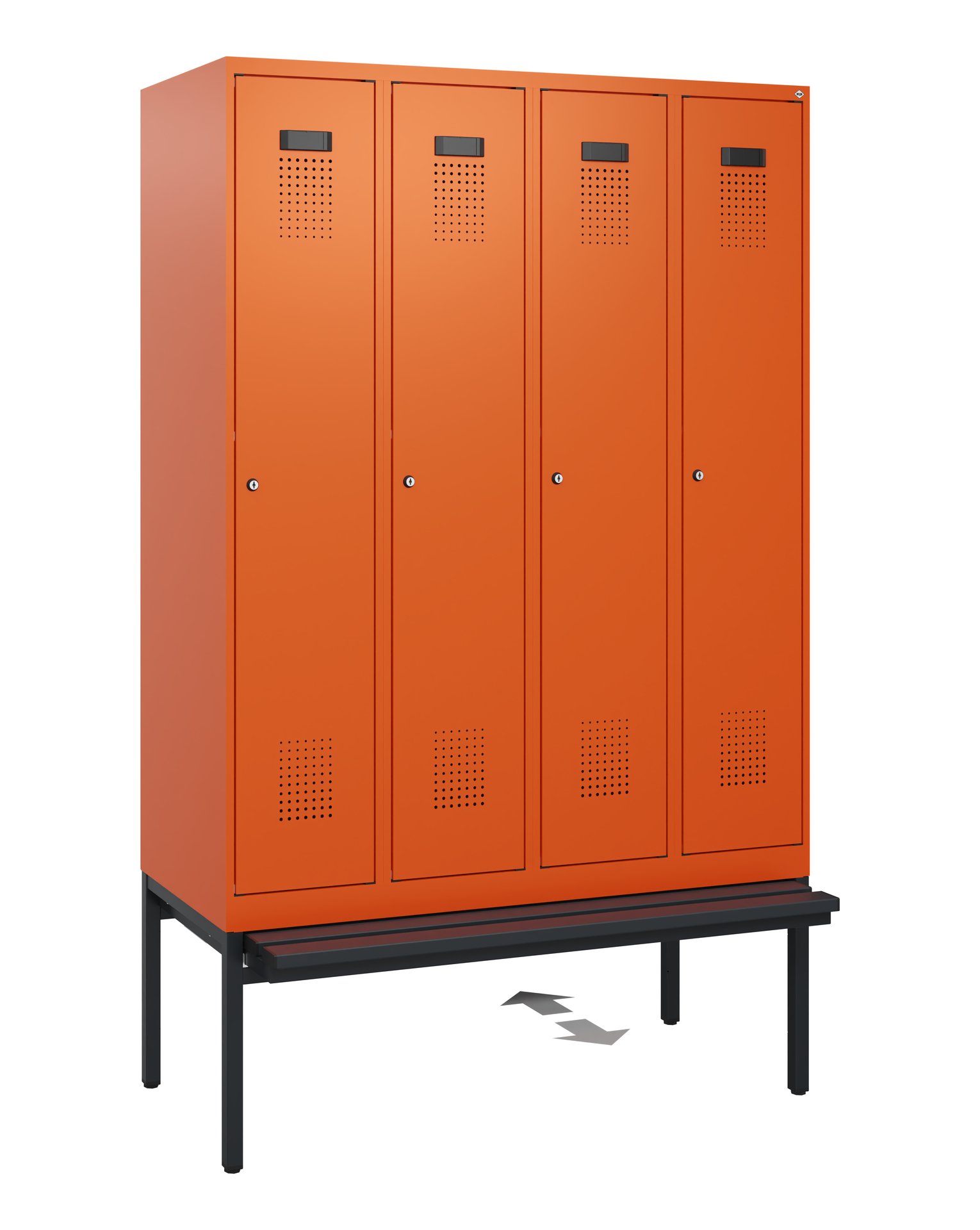 C+P Spind Evolo PLUS, Bank, 4 Abteile, 1950x1200x815mm