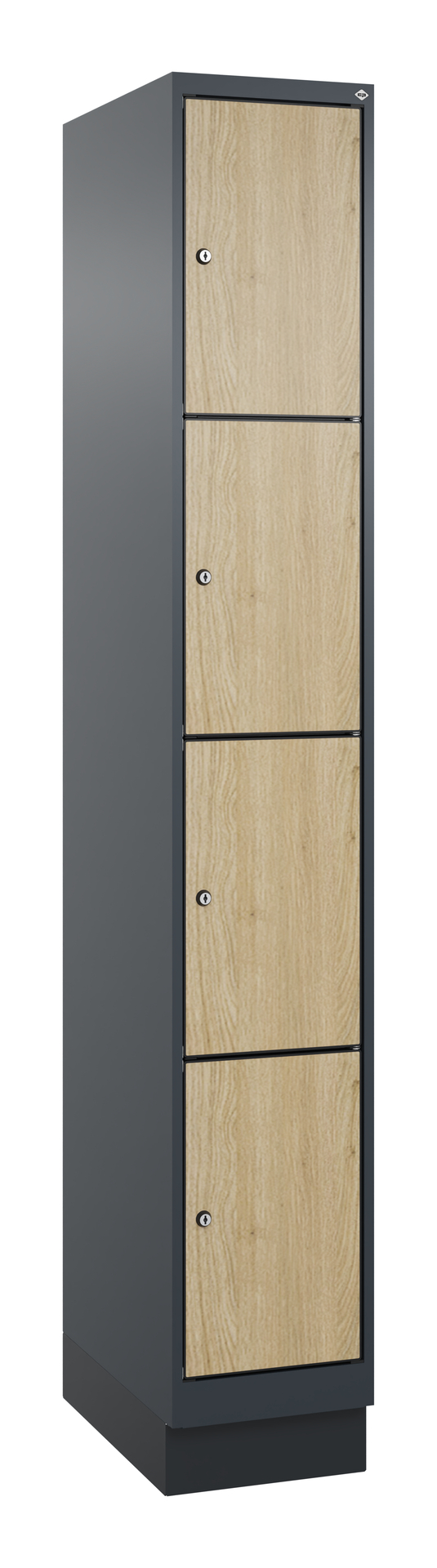 C+P Schlie�fachschrank Evolo PLUS, Sockel, 4 F�cher, 1950x300x500mm