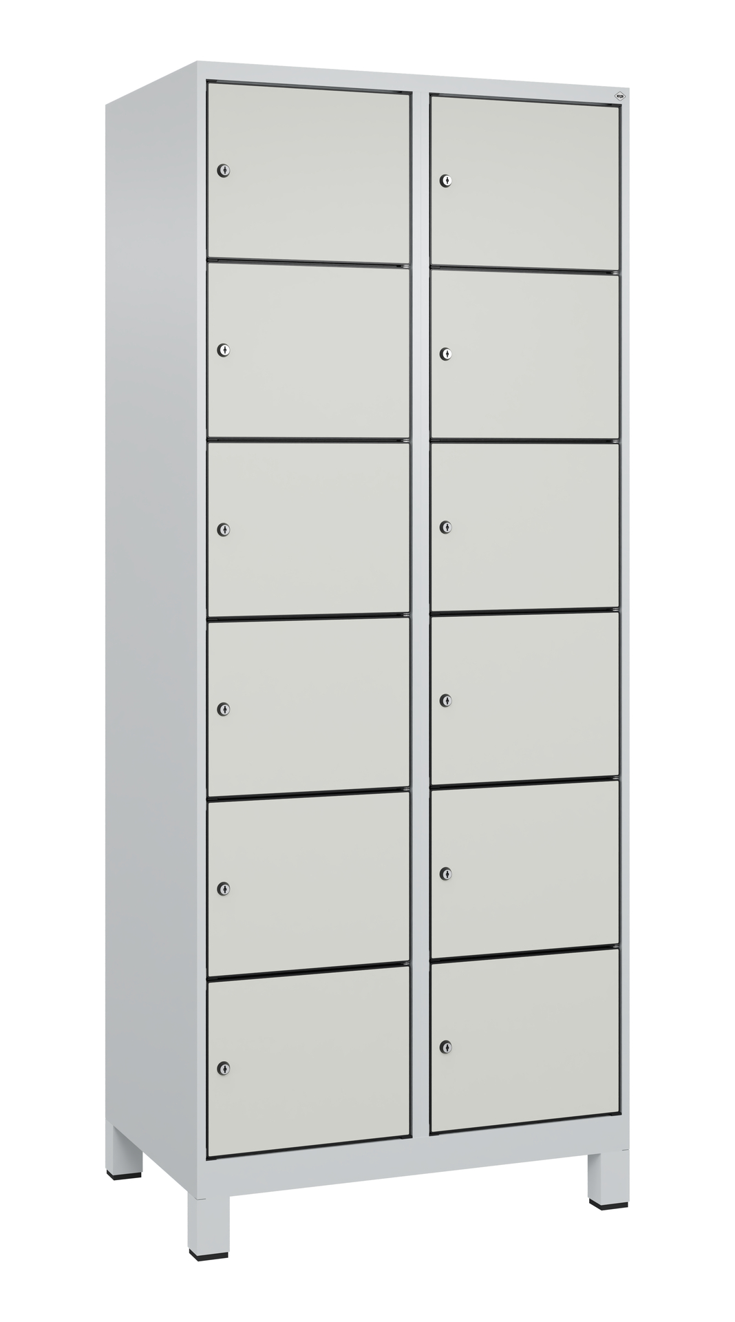 C+P Schlie�fachschrank Evolo PLUS, F��e, 12 F�cher, 1950x800x500mm