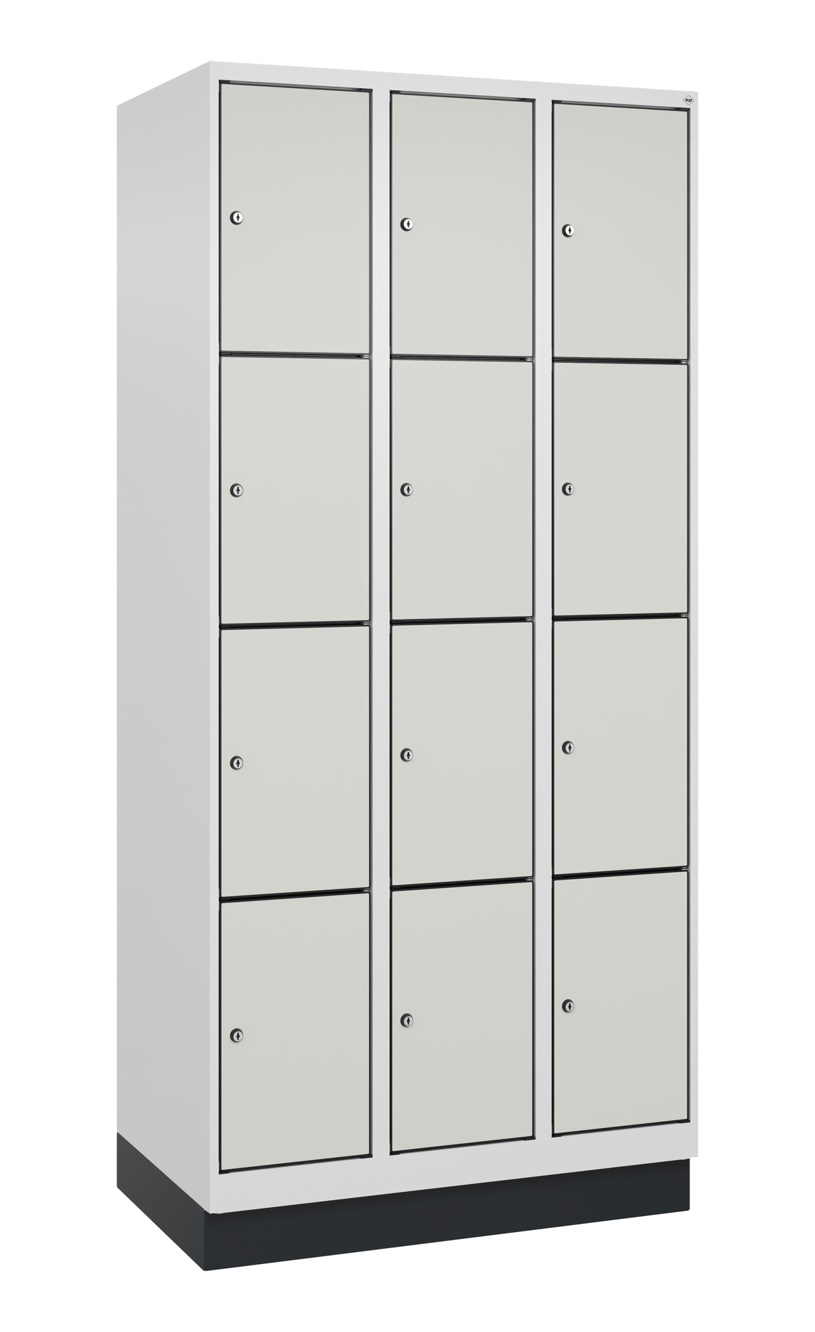 C+P Schlie�fachschrank Evolo PLUS, Sockel, 12 F�cher, 1950x900x500mm