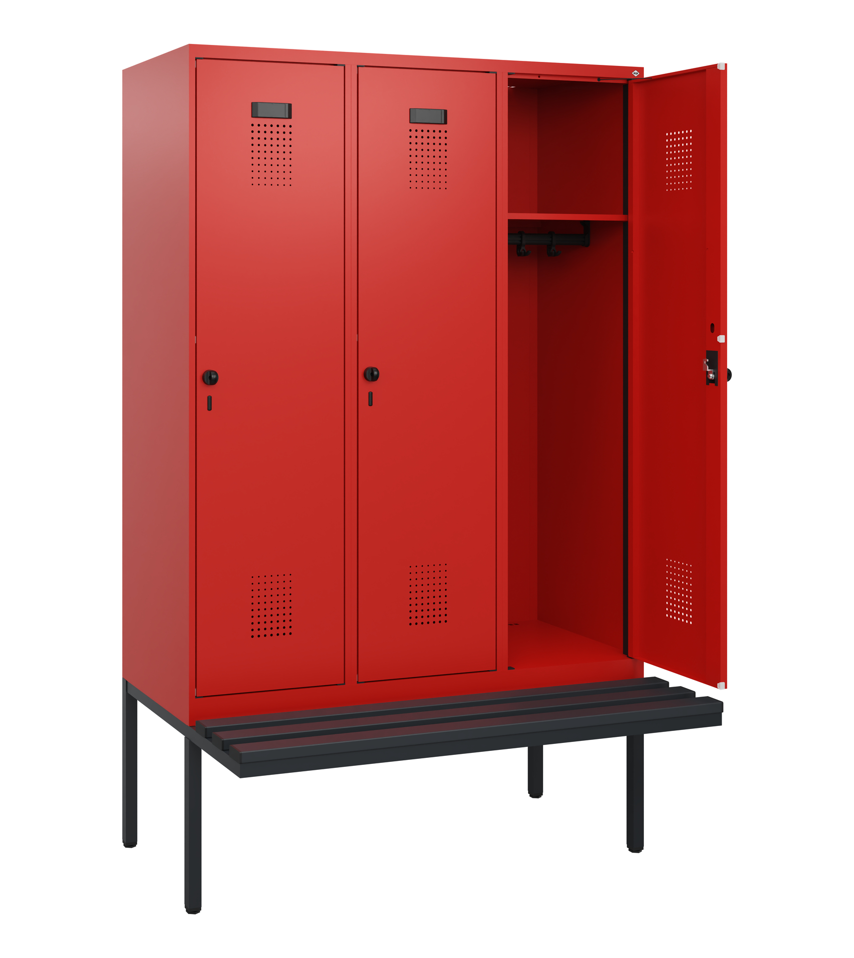 C+P Spind Evolo PLUS, Bank, 3 Abteile, 1950x1200x8