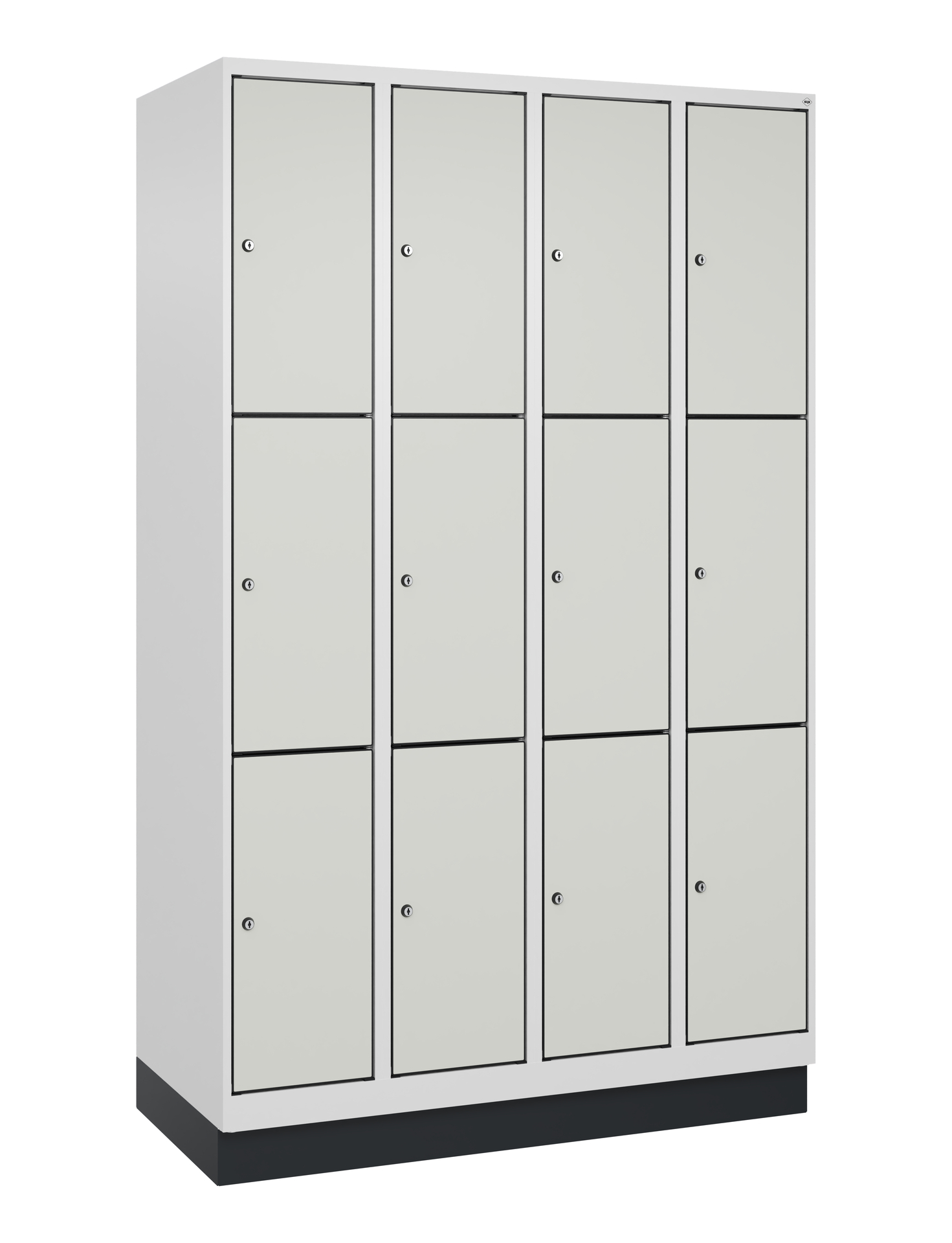 C+P Schlie�fachschrank Evolo PLUS, Sockel, 12 F�cher, 1950x1200x500mm