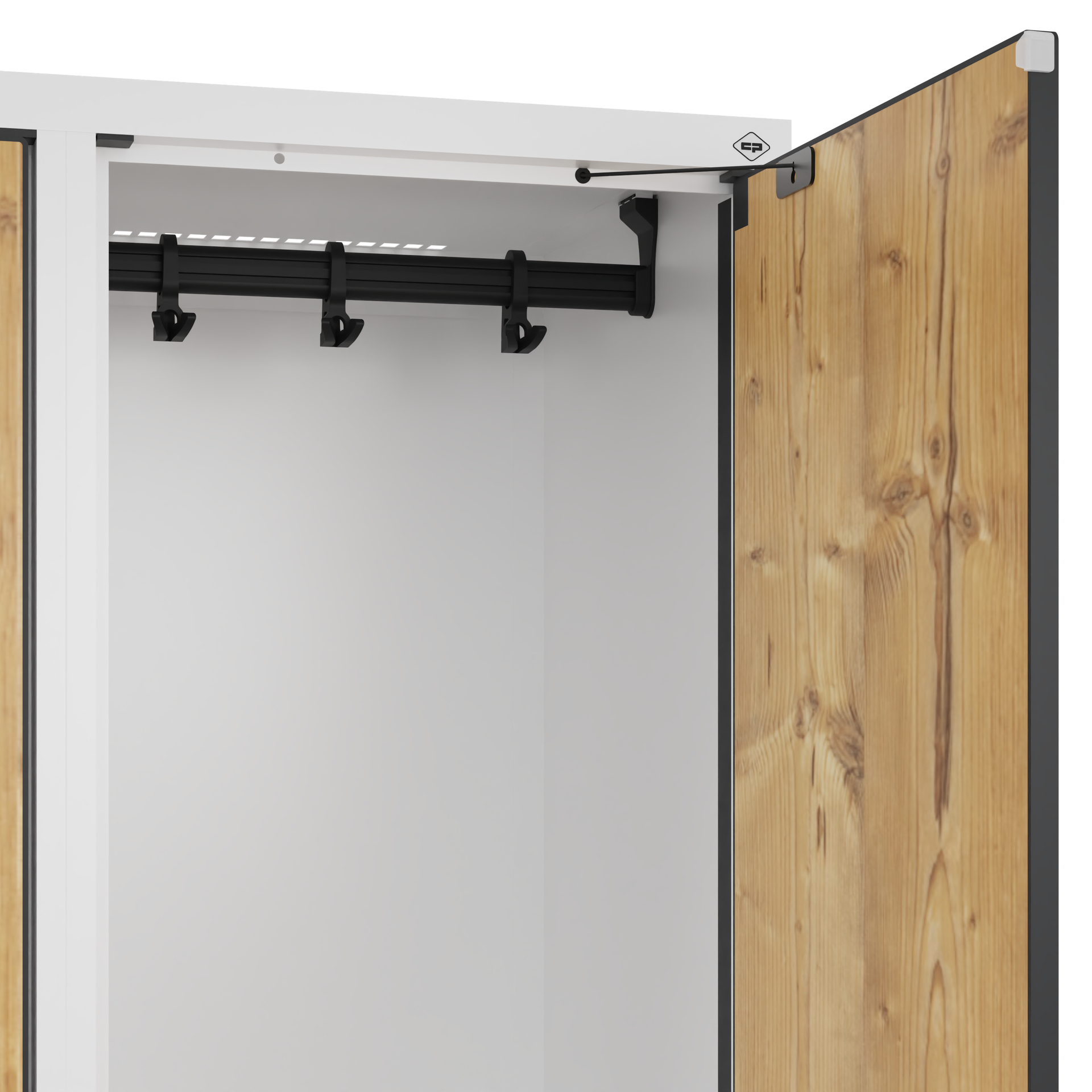 C+P Doppelst�ckiger Schulspind Evolo PLUS, Sockel, 2 F�cher, 1630x400x500mm