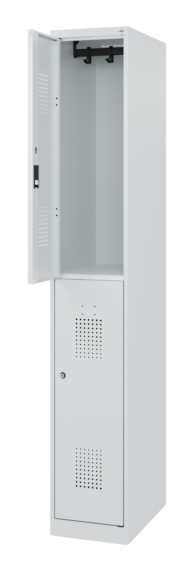 C+P Feuerwehrspind FLEXO WHITE, 1 Abteil, 2 Stöcki