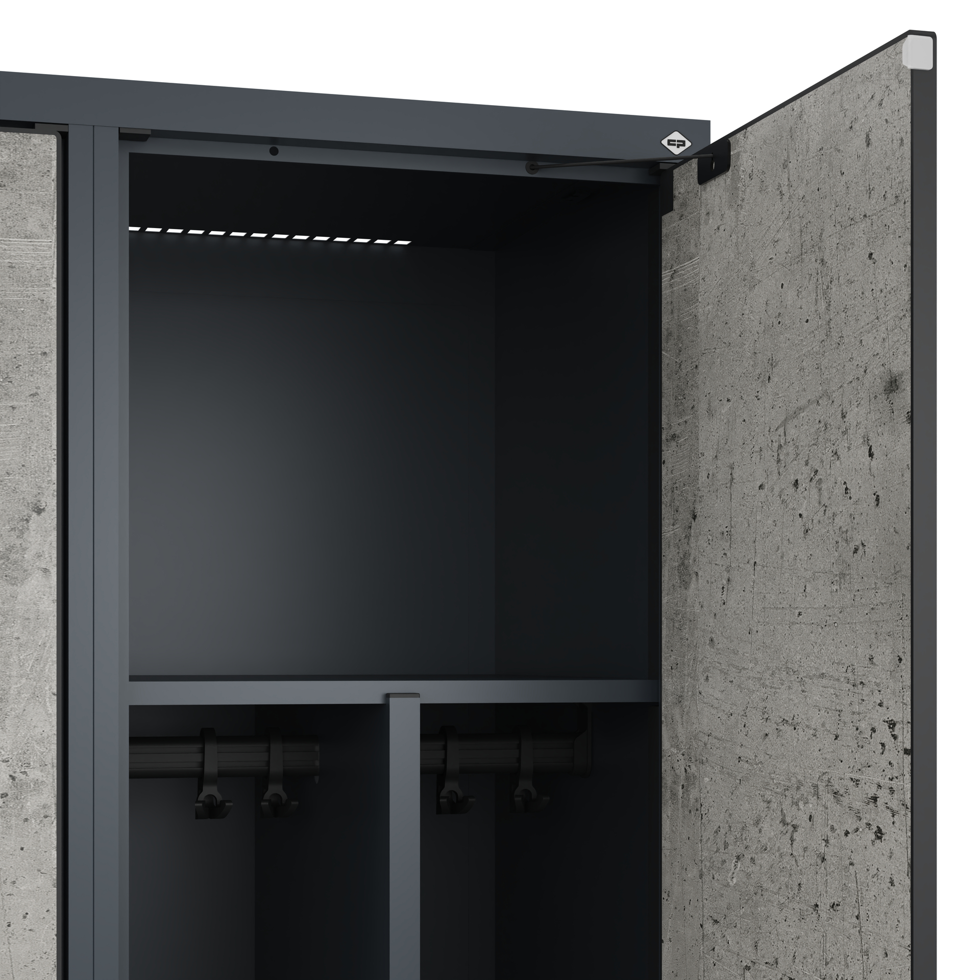 C+P Spind Evolo PLUS, Bank, 2 Abteile, 2120x800x815mm